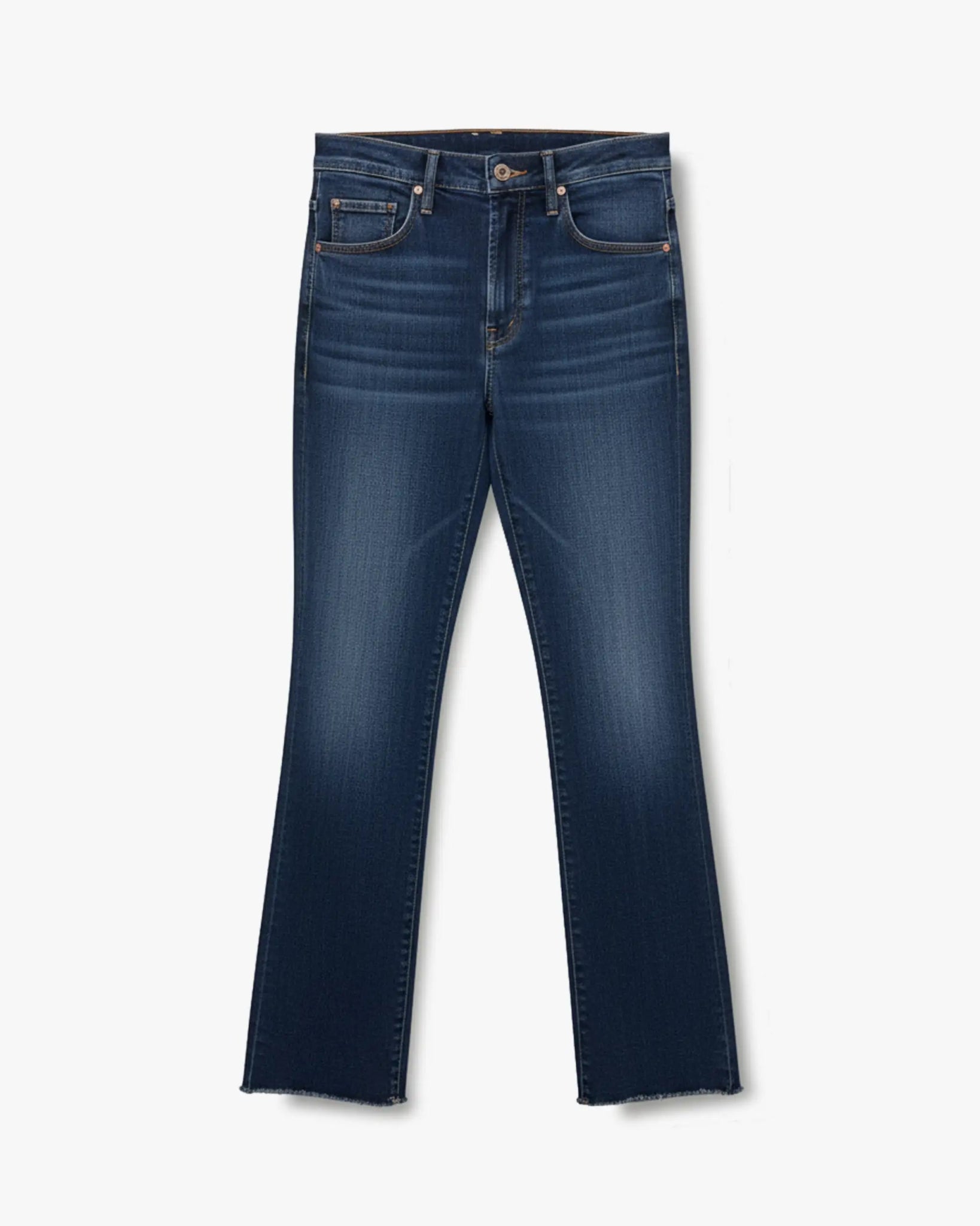 Dunkelblaue Denim - Jeans mit Fransen - Saum von Mother - Denim MOTHER