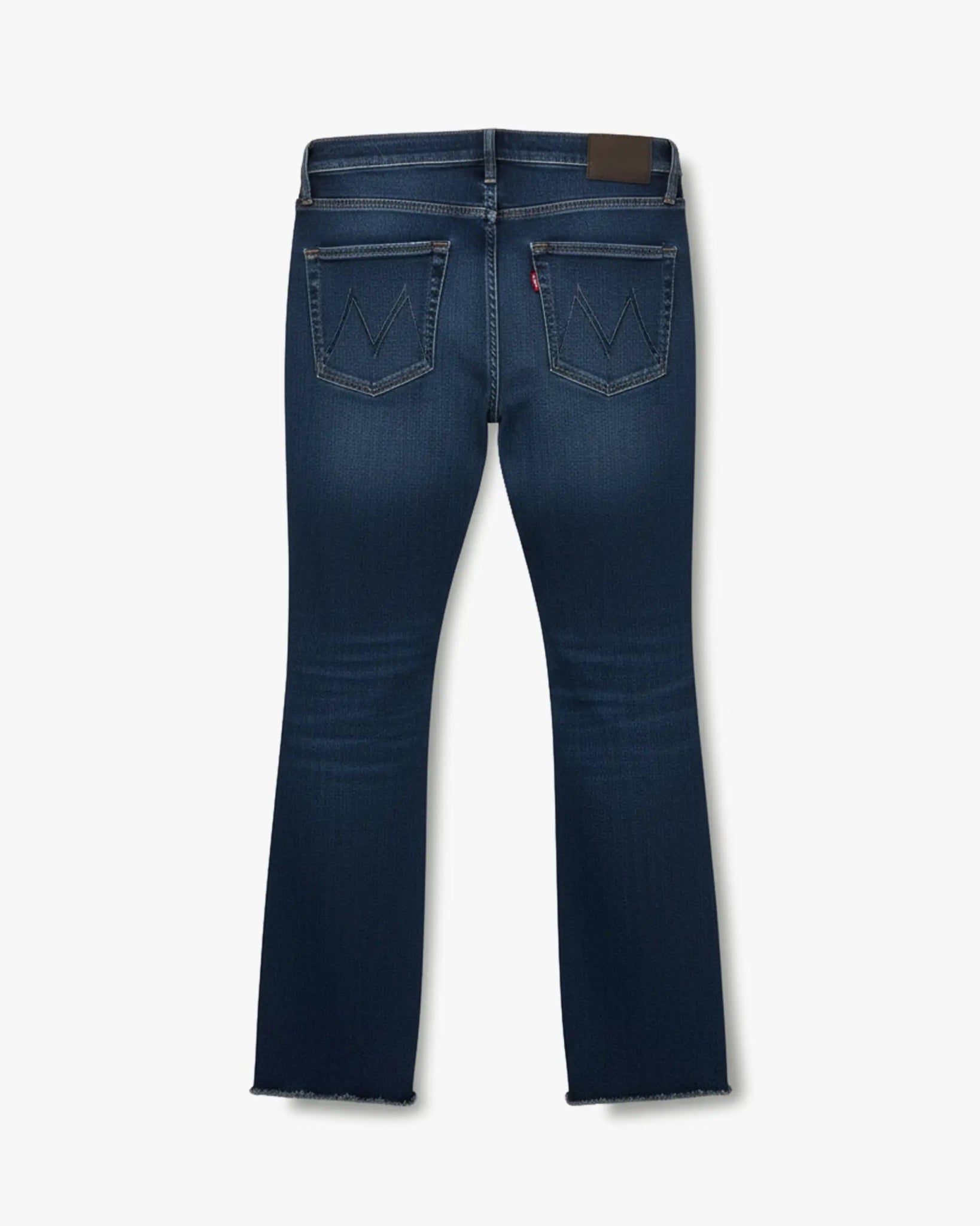 Dunkelblaue Denim - Jeans mit Fransen - Saum von Mother - Denim MOTHER