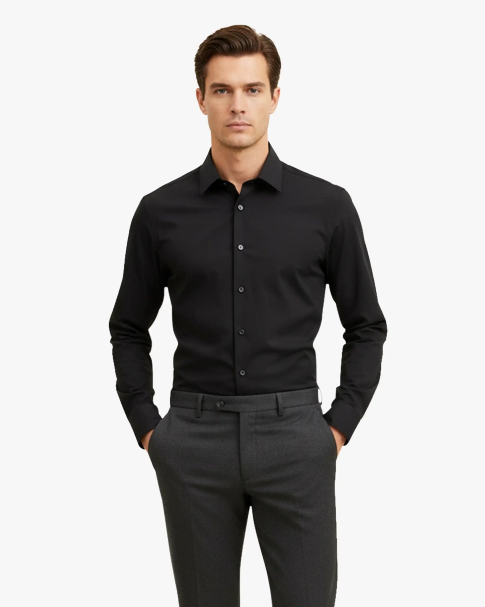 Dunkelblaue Wolljacke mit Overshirt - Schnitt von Luciano Barbera - Coats & Jackets LUCIANO BARBERA