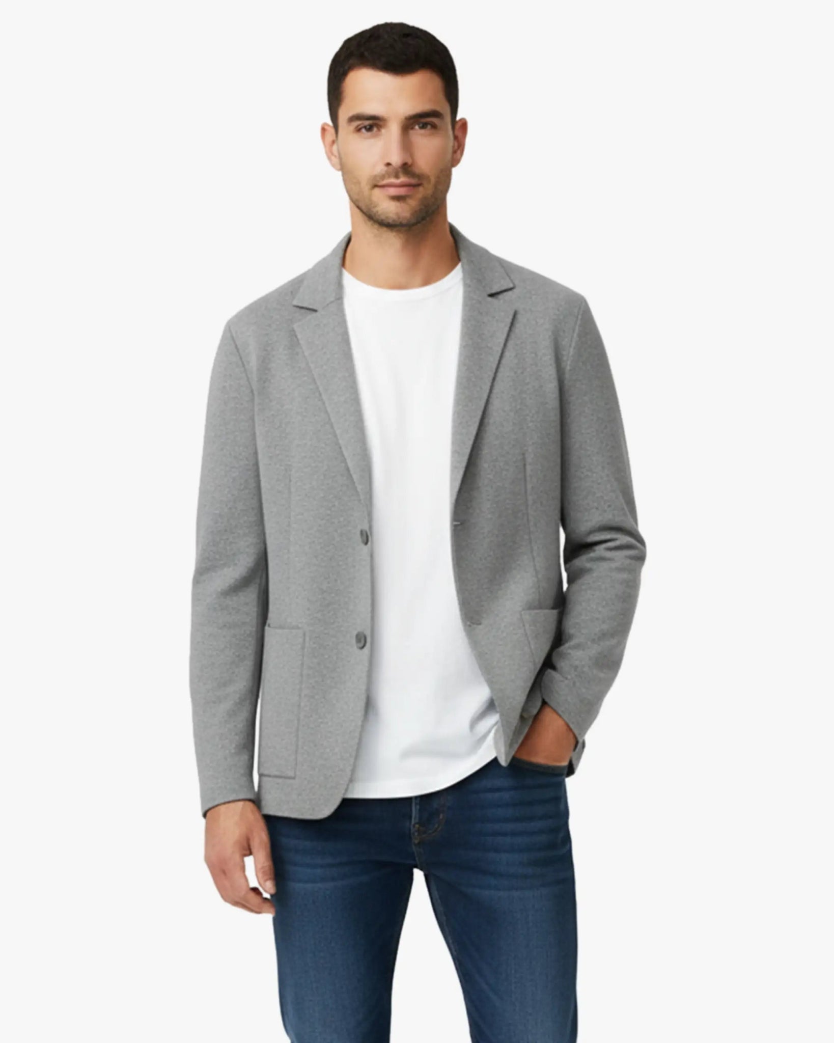 Dunkelblauer zweifädiger Cashmere - Blazer von Lunaria - Knitwear LUNARIA