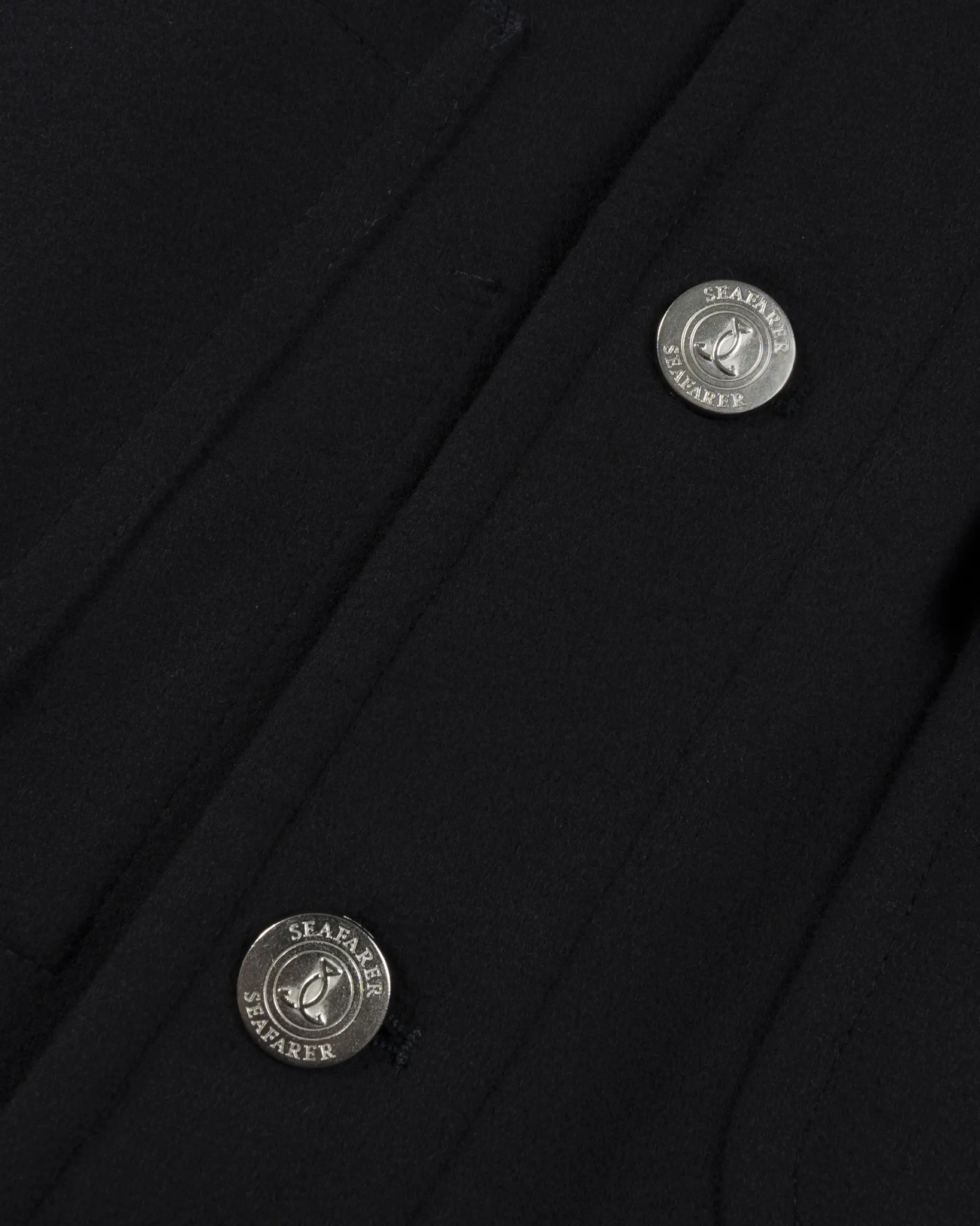 Dunkelblaues Worker Shirt mit Silber Trim von Seafarer - Shirts SEAFARER