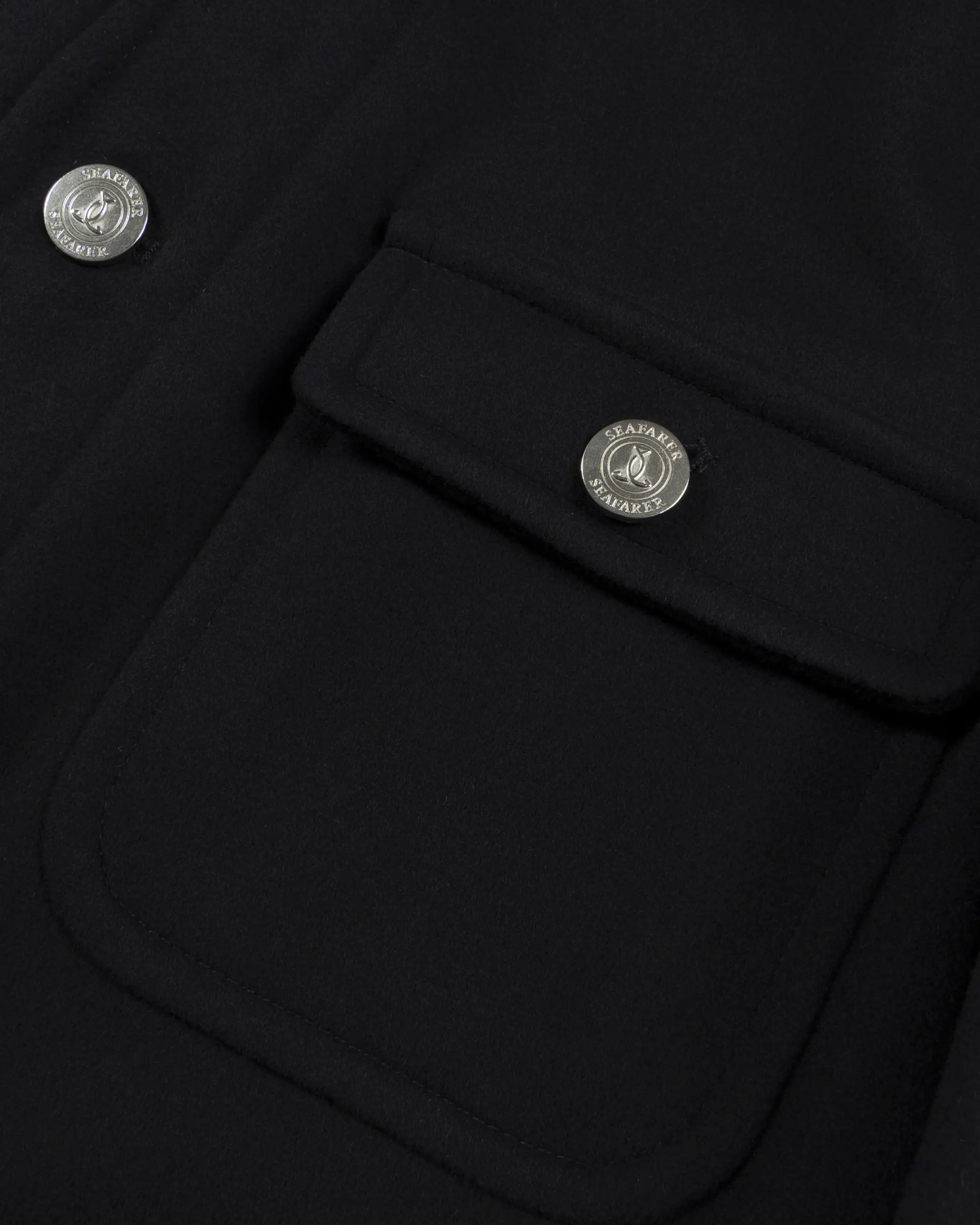 Dunkelblaues Worker Shirt mit Silber Trim von Seafarer - Shirts SEAFARER