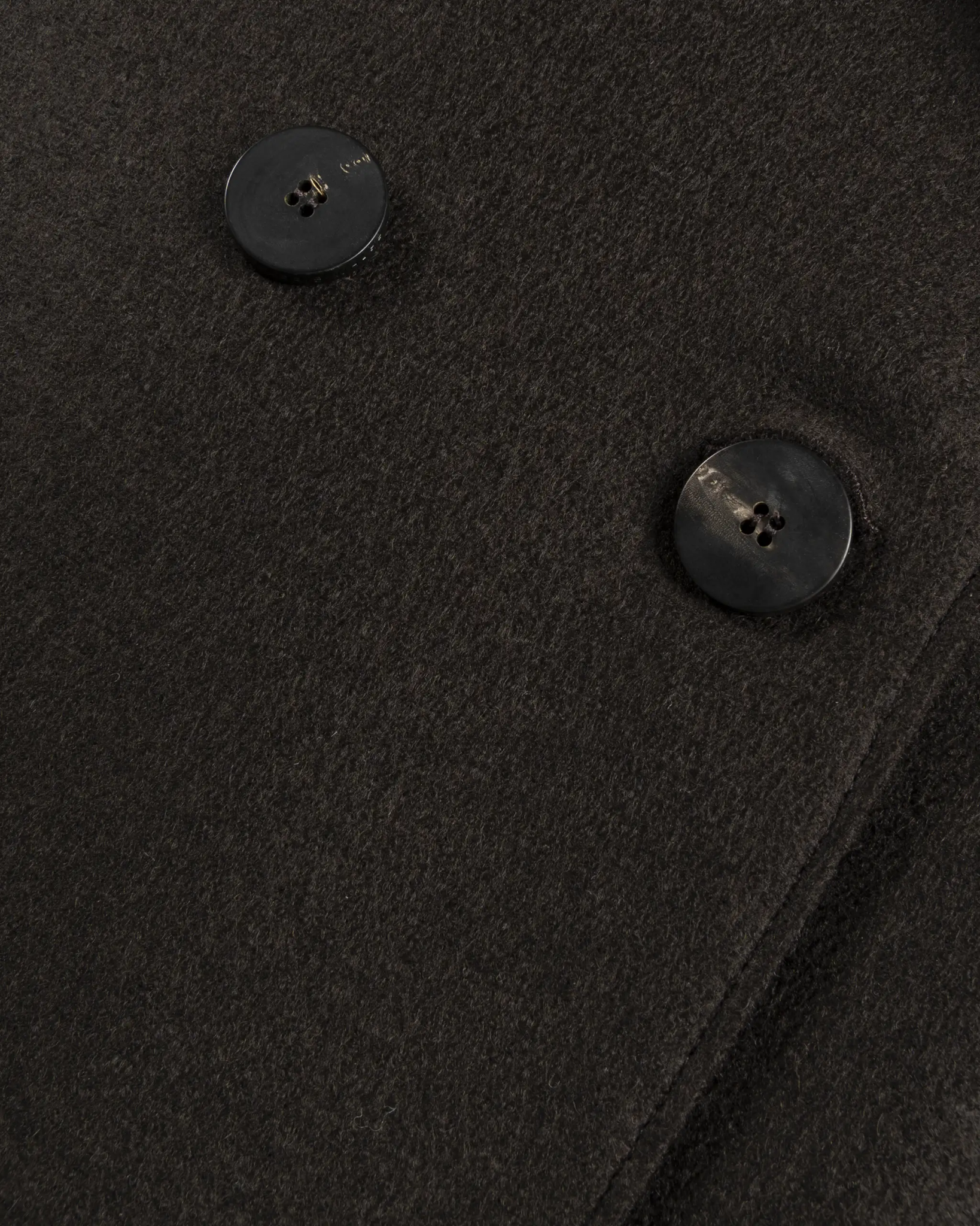 Dunkelbrauner Gekochter Gepresster Uni Woll Drop Shoulder Mantel von Harris Wharf London - Coats & Jackets HARRIS WARF