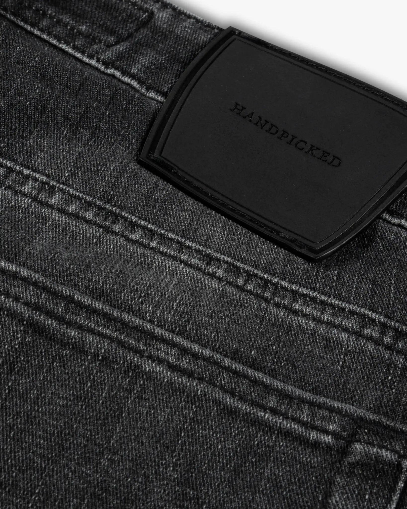 Dunkelgraue Luxus 5 Pocket Stretch Denim Hose von Handpicked - Denim HANDPICKED