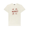 Ecru Weißes "It Is What It Is Boy" T-Shirt von R13 New York - Shirts R13 WOMEN