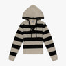 Eierschalfarbener Striped Mesh Kapuzenpullover von Philo Sofie - Knitwear PHILO - SOFIE