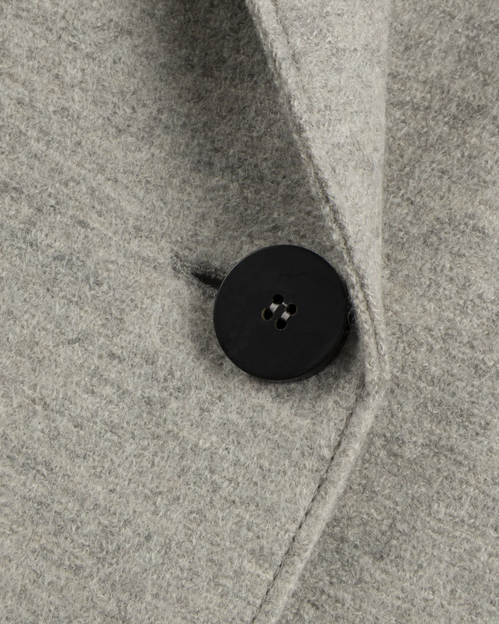 Eisgrauer Gekochter Gepresster Uni Woll Drop Shoulder Mantel von Harris Wharf London - Coats & Jackets HARRIS WARF