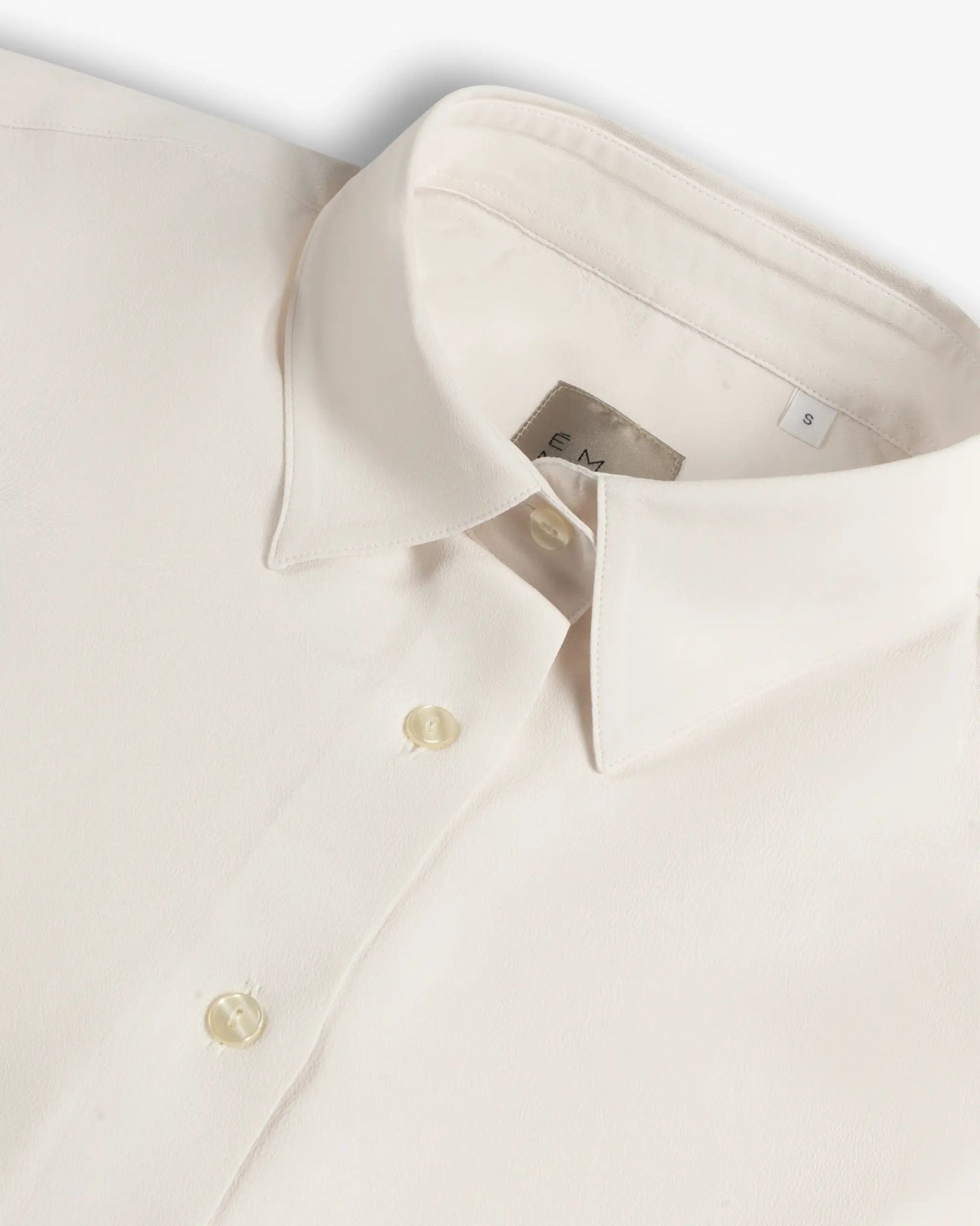 Elfenbeinfarbene Acetat - Seidenbluse von Emanou - Blouses EMANOU