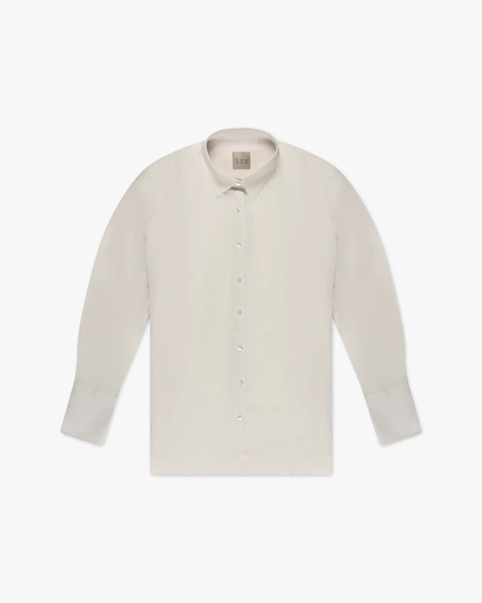 Elfenbeinfarbene Acetat - Seidenbluse von Emanou - Blouses EMANOU