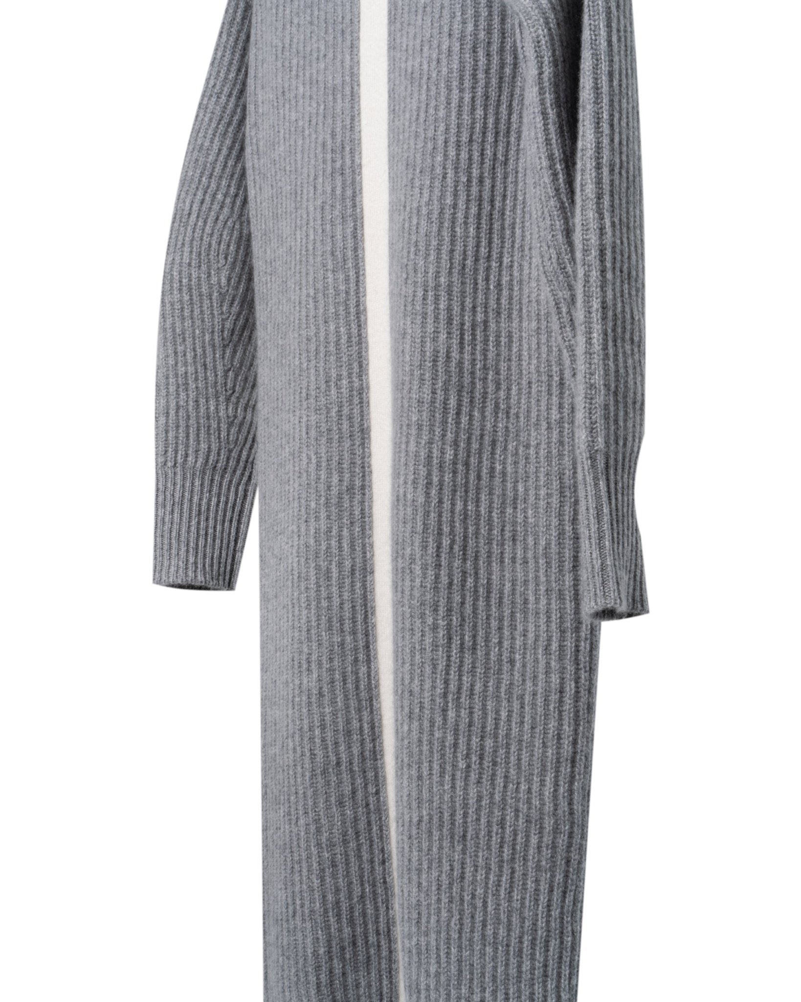 ELLE X LU REN | CASHMERE ROLLNECK LONG DRESS WITH BACK PIPING - Knitwear LUREN