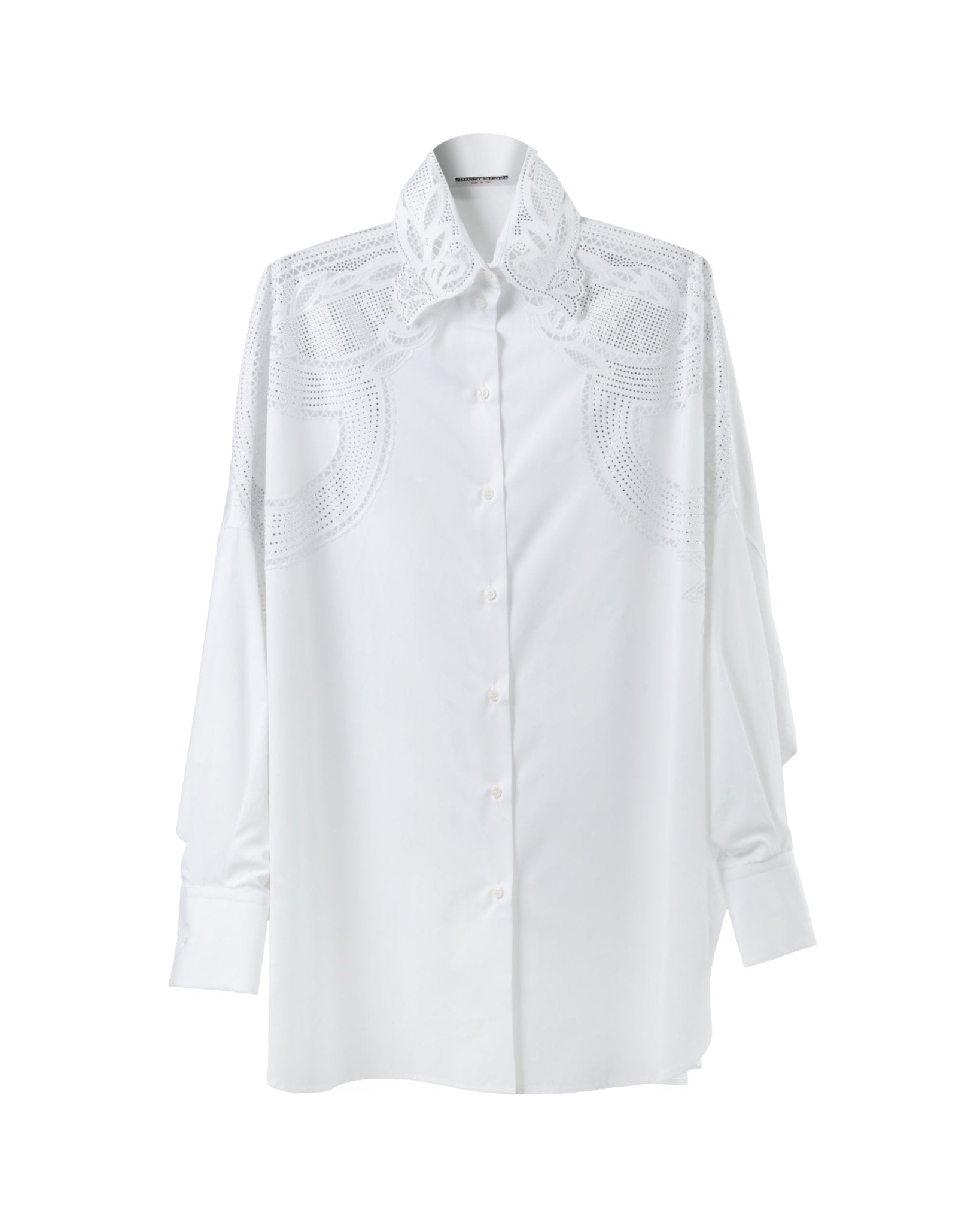 ERMANNO SCERVINO | OVERSIZE LACE STUDDED BLOUSE - Blouses ERMANNO