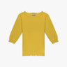 Gelbes distressed Rundhals 3/4 Ärmel Shirt von Philo Sofie - Knitwear PHILO - SOFIE