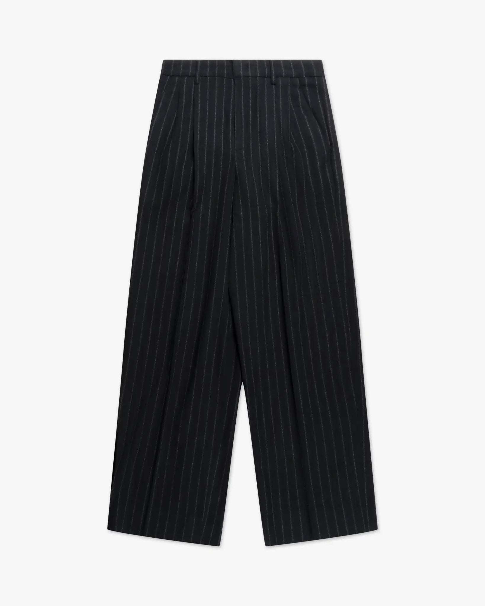 Gestreifte Blend Lange Bundfalten Hose von Rossi - Trousers ROSSI