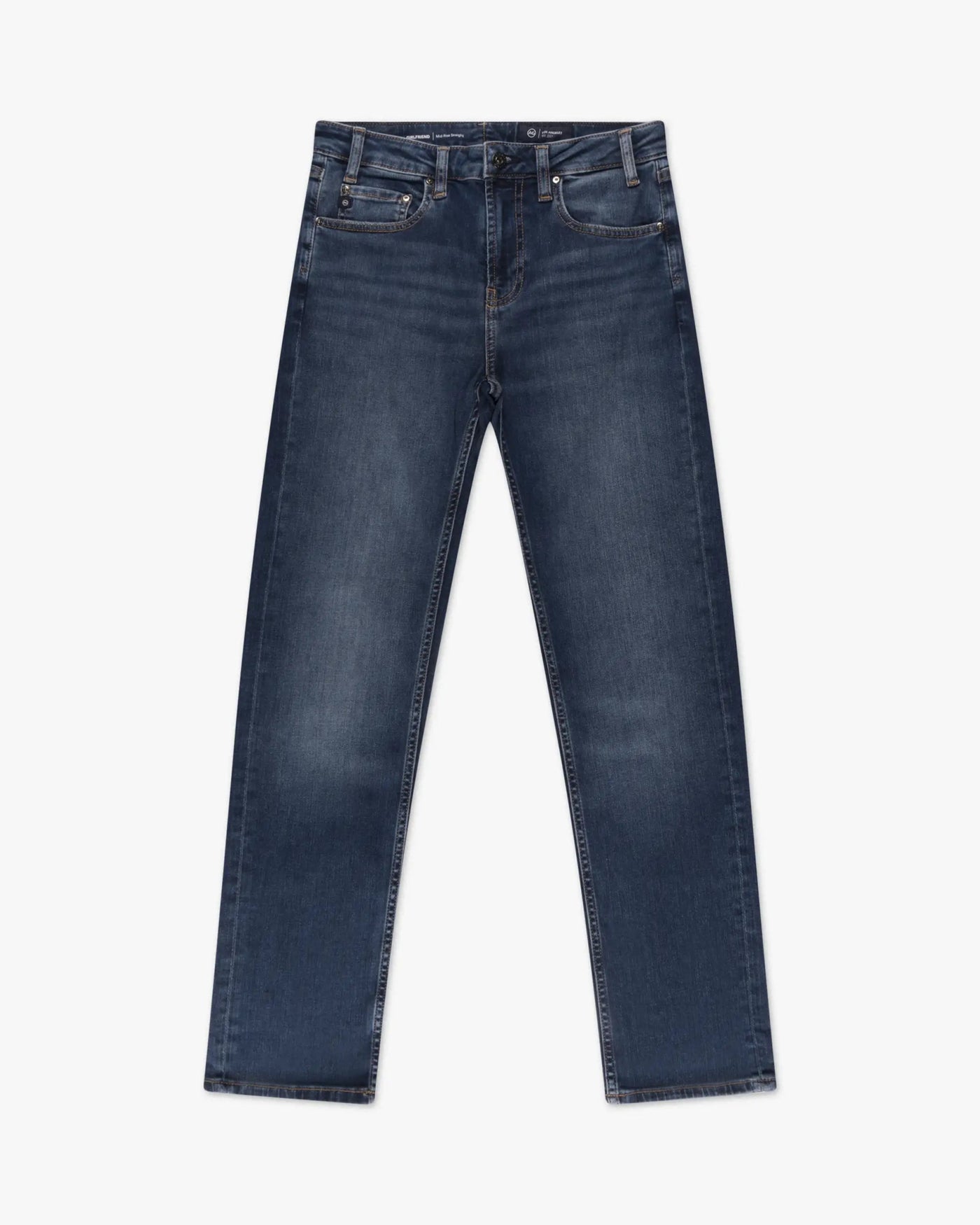 Girlfriend Mid-Rise Straight Denim Jeans von AG Denim