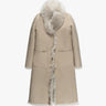 Graige Woodfarbener Boyfriend Einreiher Lammfell Mantel von Benedetta Novi - Coats & Jackets BENEDETTA NOVI