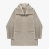 Graige Woodfarbenes Wendbares Boyfriend Zip Cape Aus Lammfell von Benedetta Novi - Coats & Jackets BENEDETTA NOVI