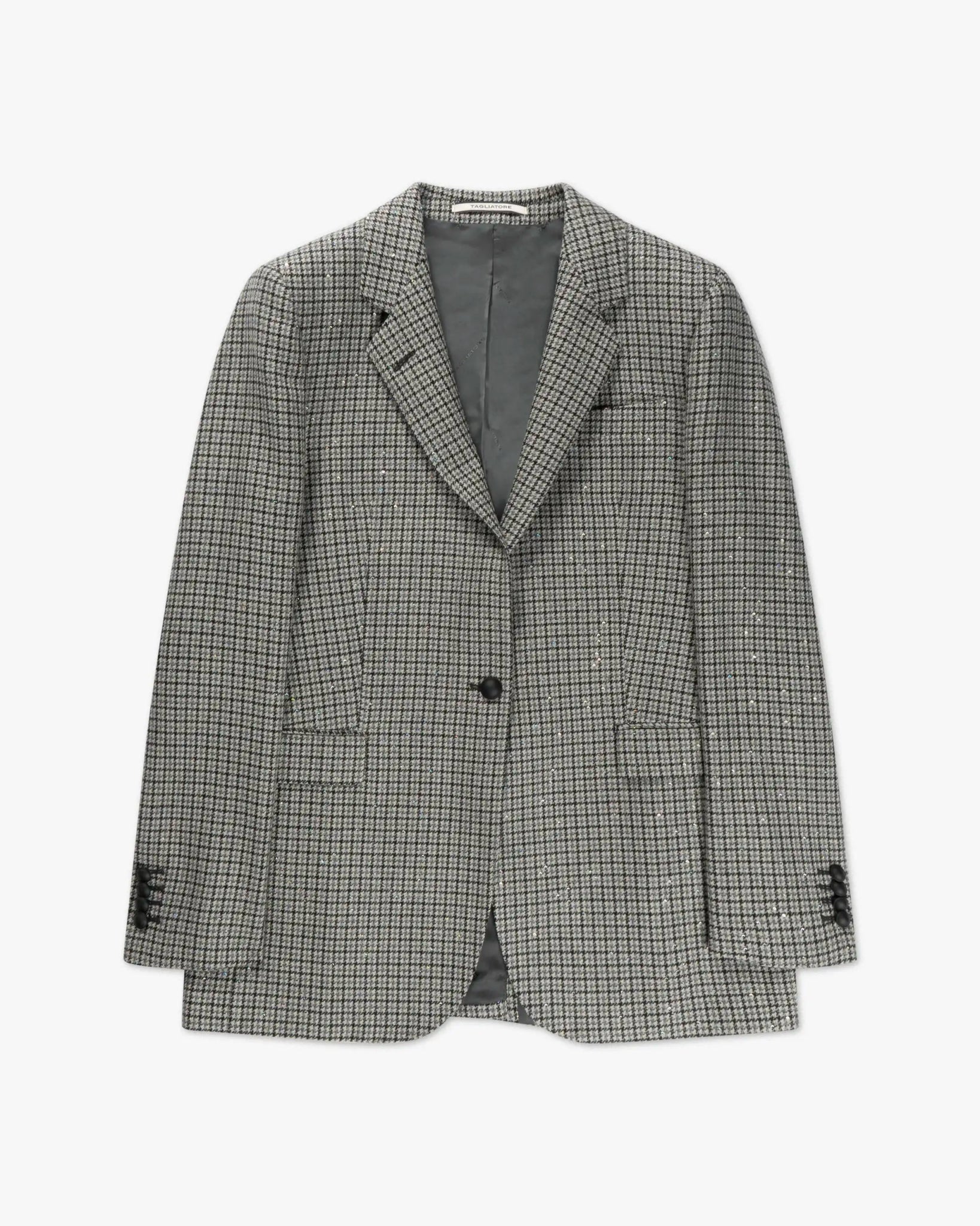 Grau Anthrazit Hahnentritt 1 Knopf Blazer von Tagliatore - Blazers TAGLIATORE