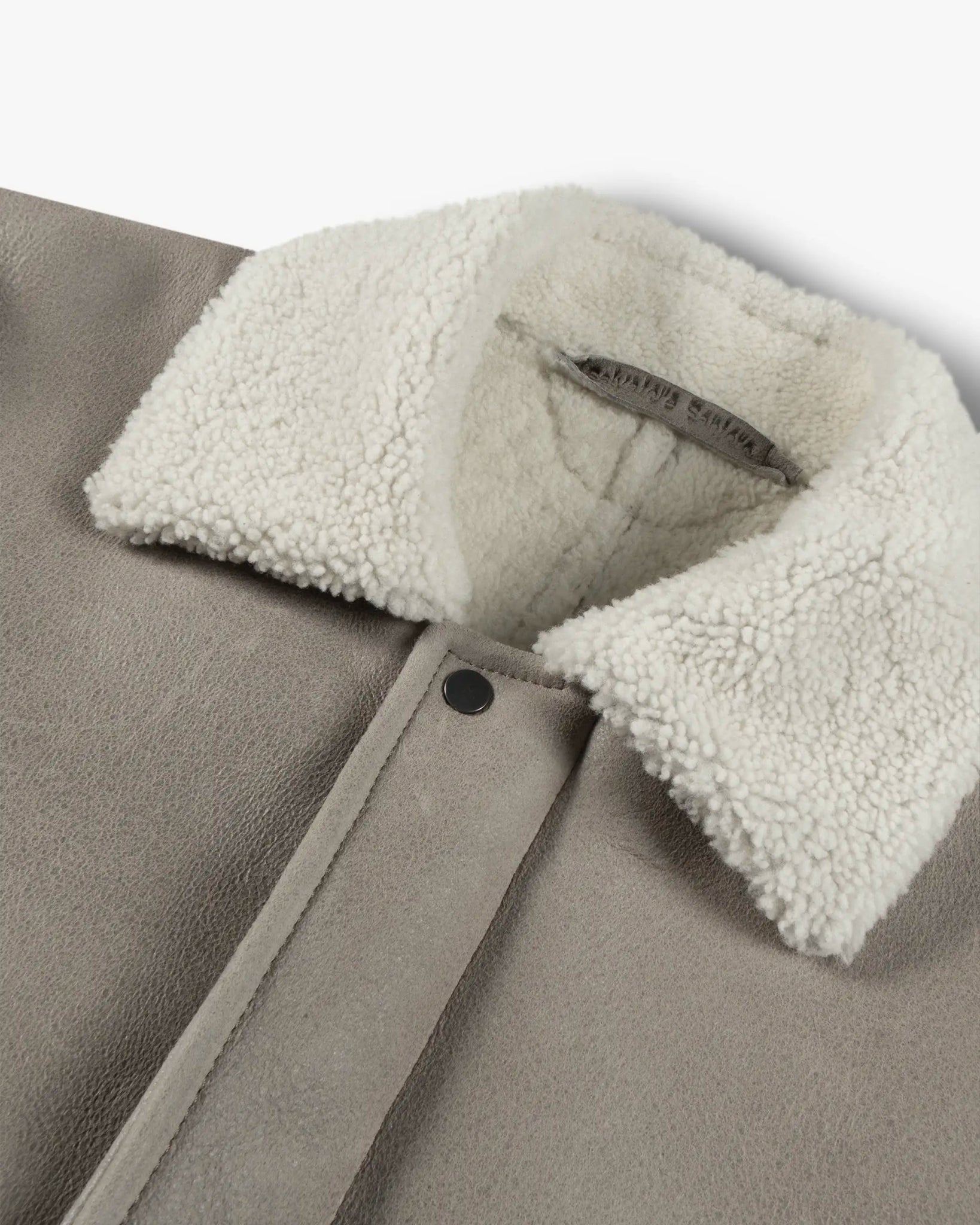 Grau Weiße Nappa Lammfell Jacke Im Bomber Stil von Salvatore Santoro - Coats & Jackets SALVATORE S.