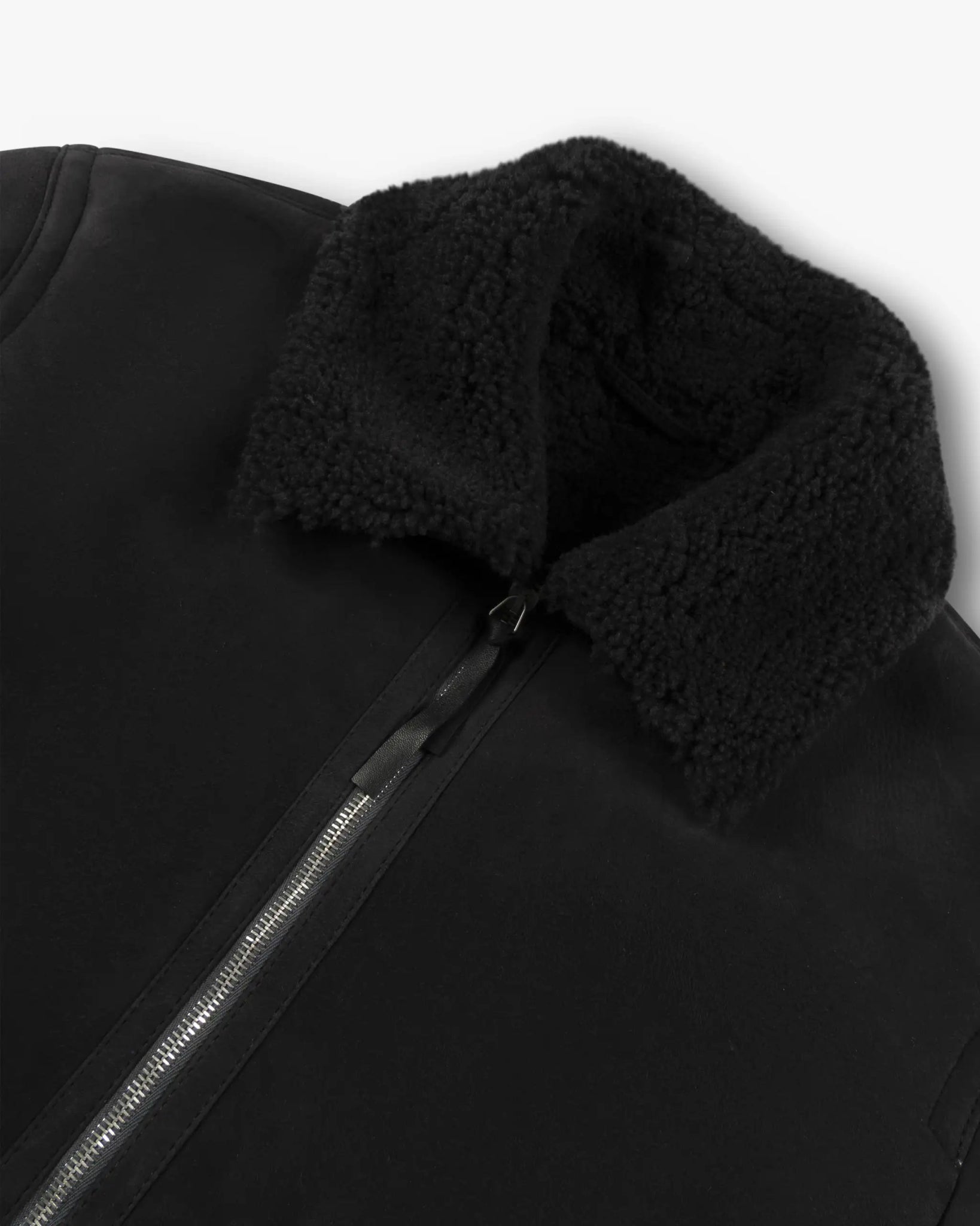 Graue Nubuk Lammfell Bomber Jacke von Luciano Barbera - Coats & Jackets LUCIANO BARBERA