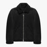 Graue Nubuk Lammfell Bomber Jacke von Luciano Barbera - Coats & Jackets LUCIANO BARBERA