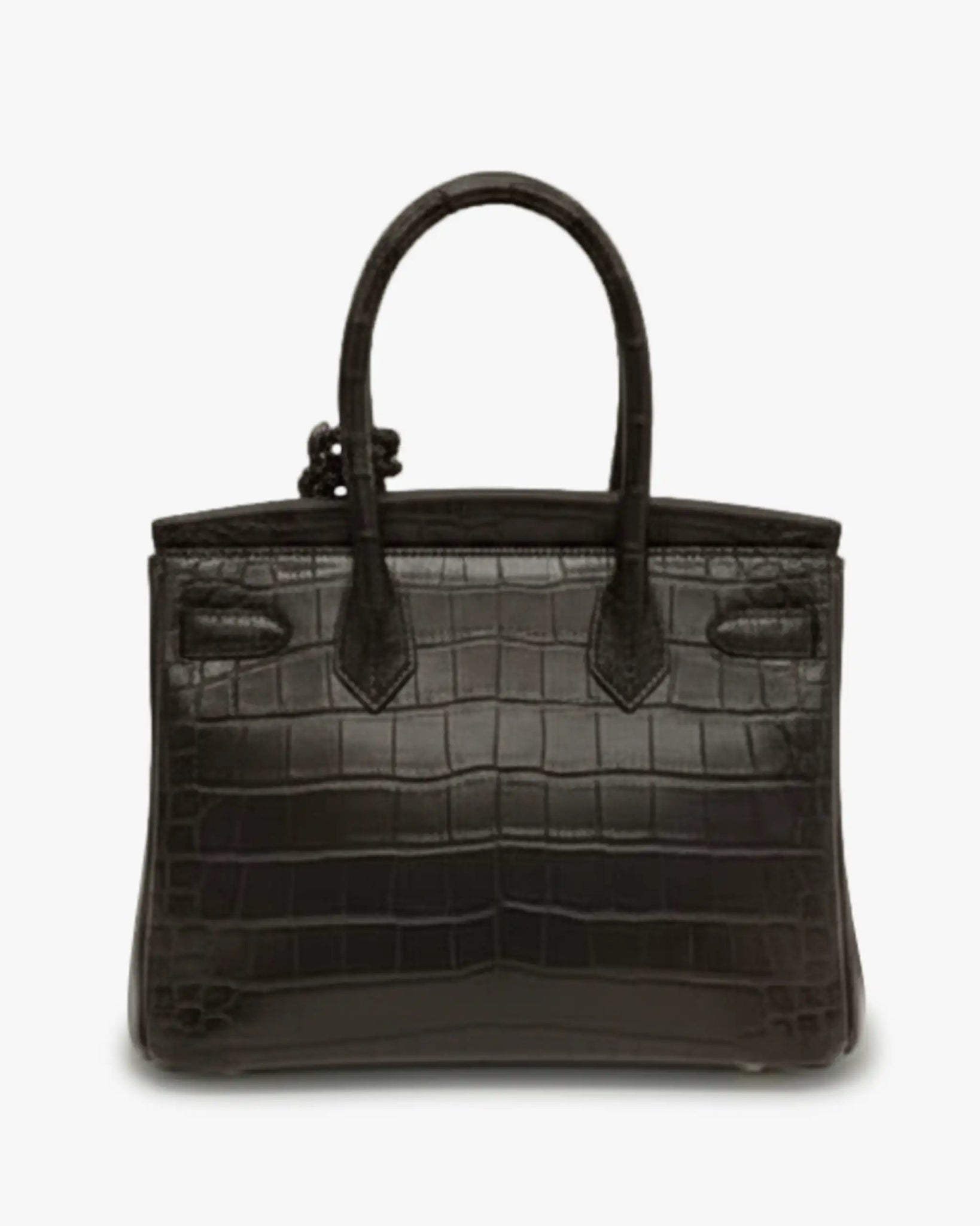 Graue - schwarze Tasche mit Kroko - Print von Mia Bag - Bags MIA BAGS