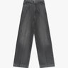 Graue Soft Denim Bundfalten Denim Stretch Hose von Rossi - Trousers ROSSI