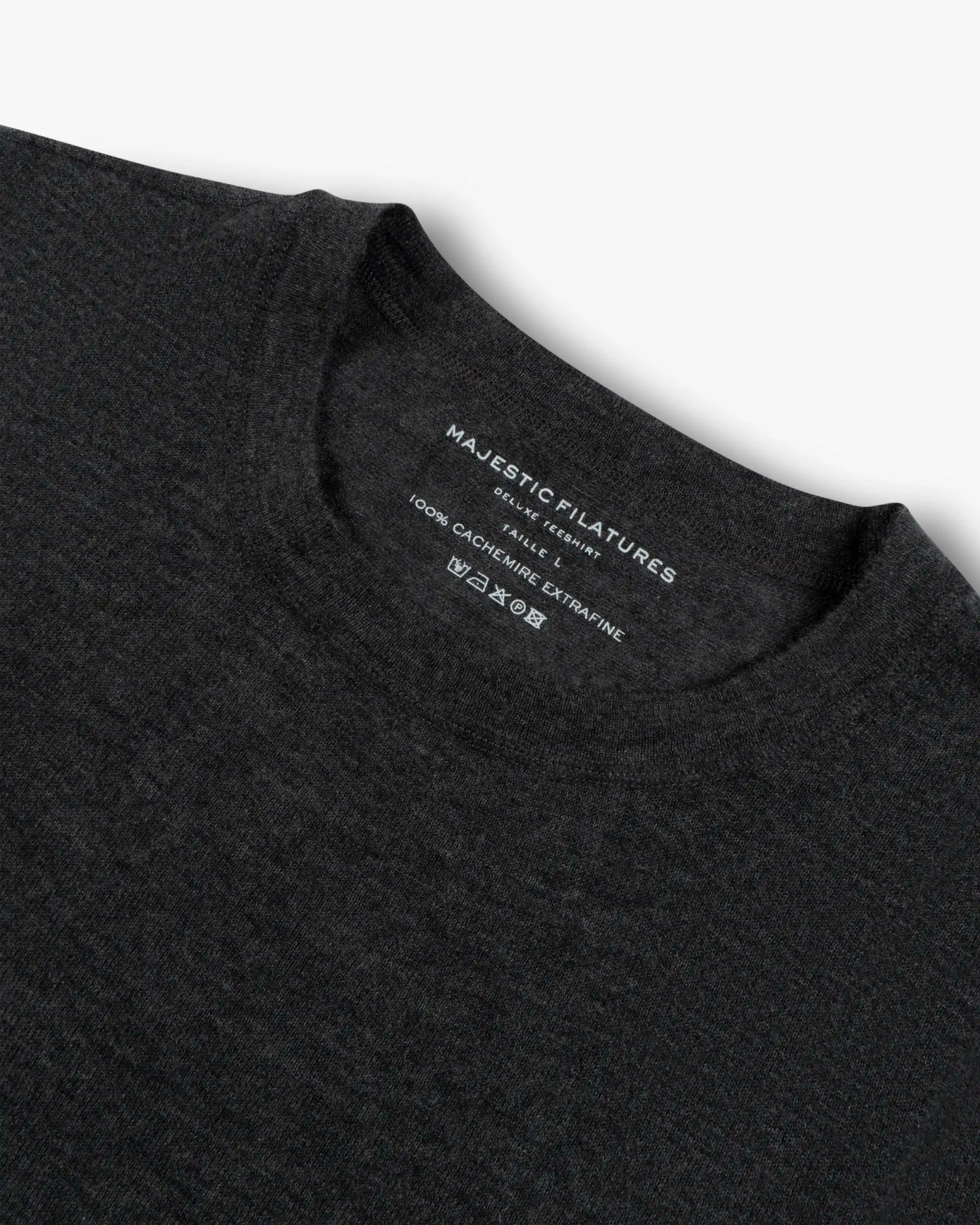 Grauer Cashmere Rundhals Langarm Pullover von Majestic Filatures - Shirts MAJESTIC