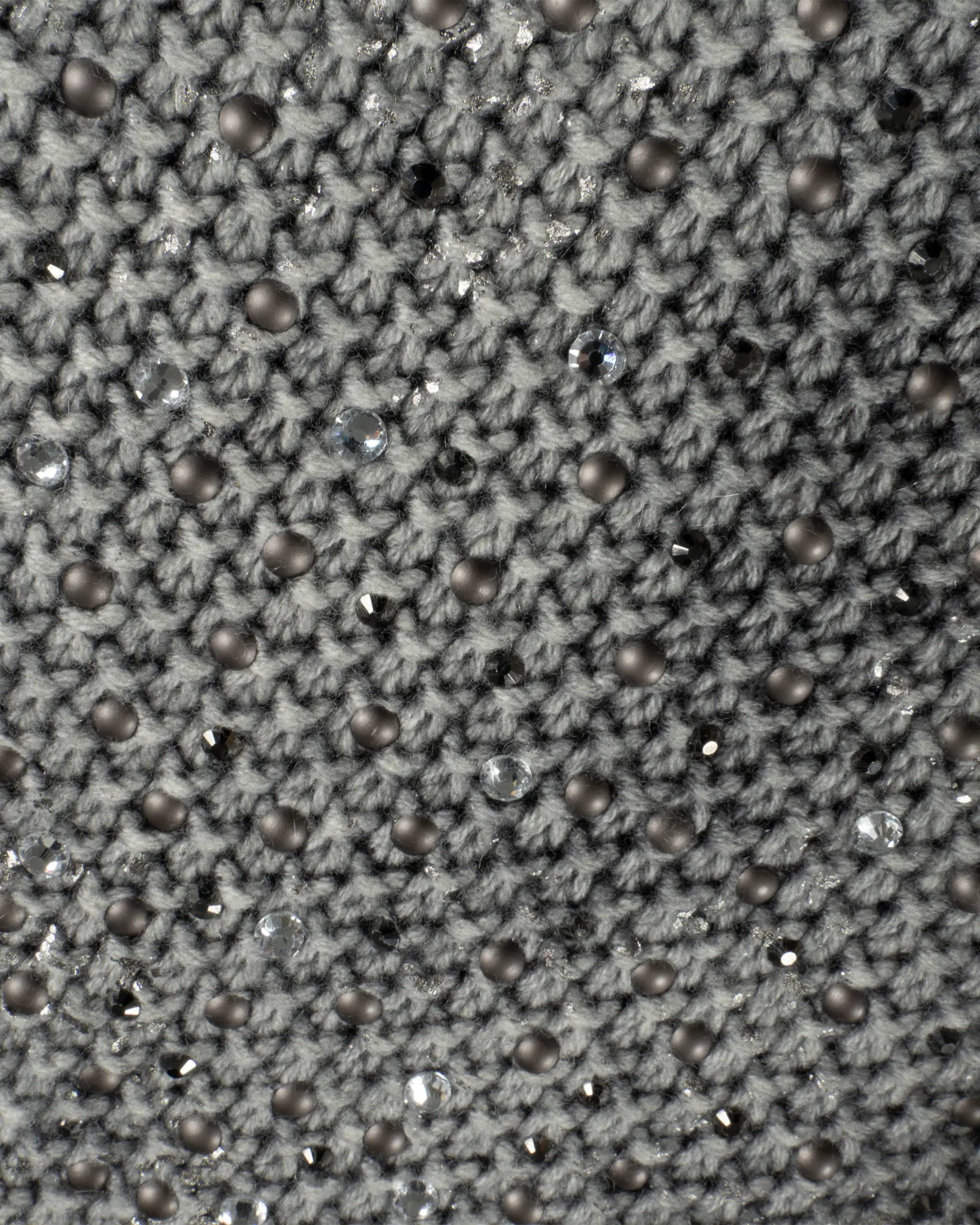 Grauer Gestrickter Swarovski Rever Sweater von Avant Toi - Knitwear AVANT TOI