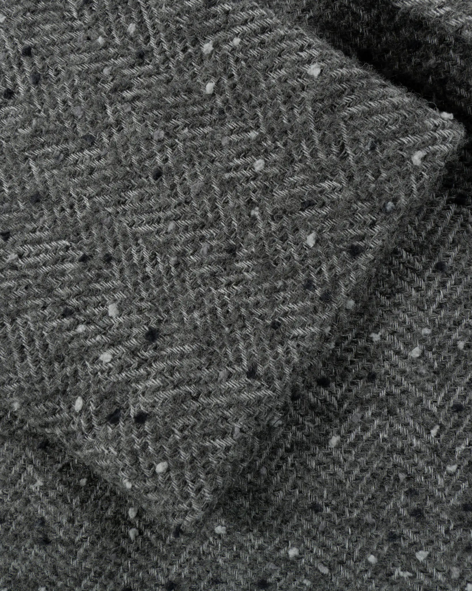 Grauer Tweed Fischgrat Revermantel von Mouche - Coats & Jackets MOUCHE