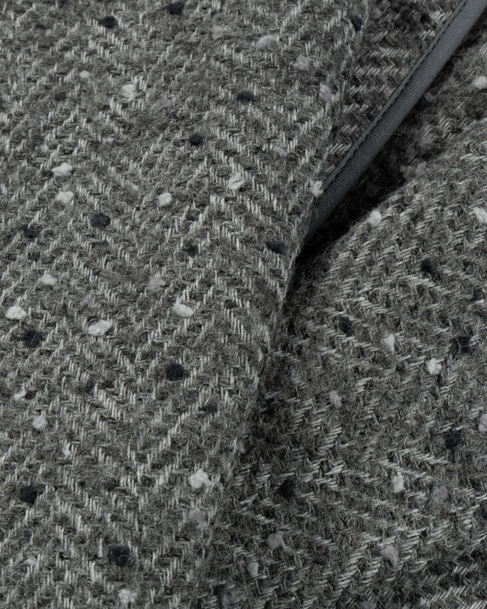 Grauer Tweed Fischgrat Revermantel von Mouche - Coats & Jackets MOUCHE