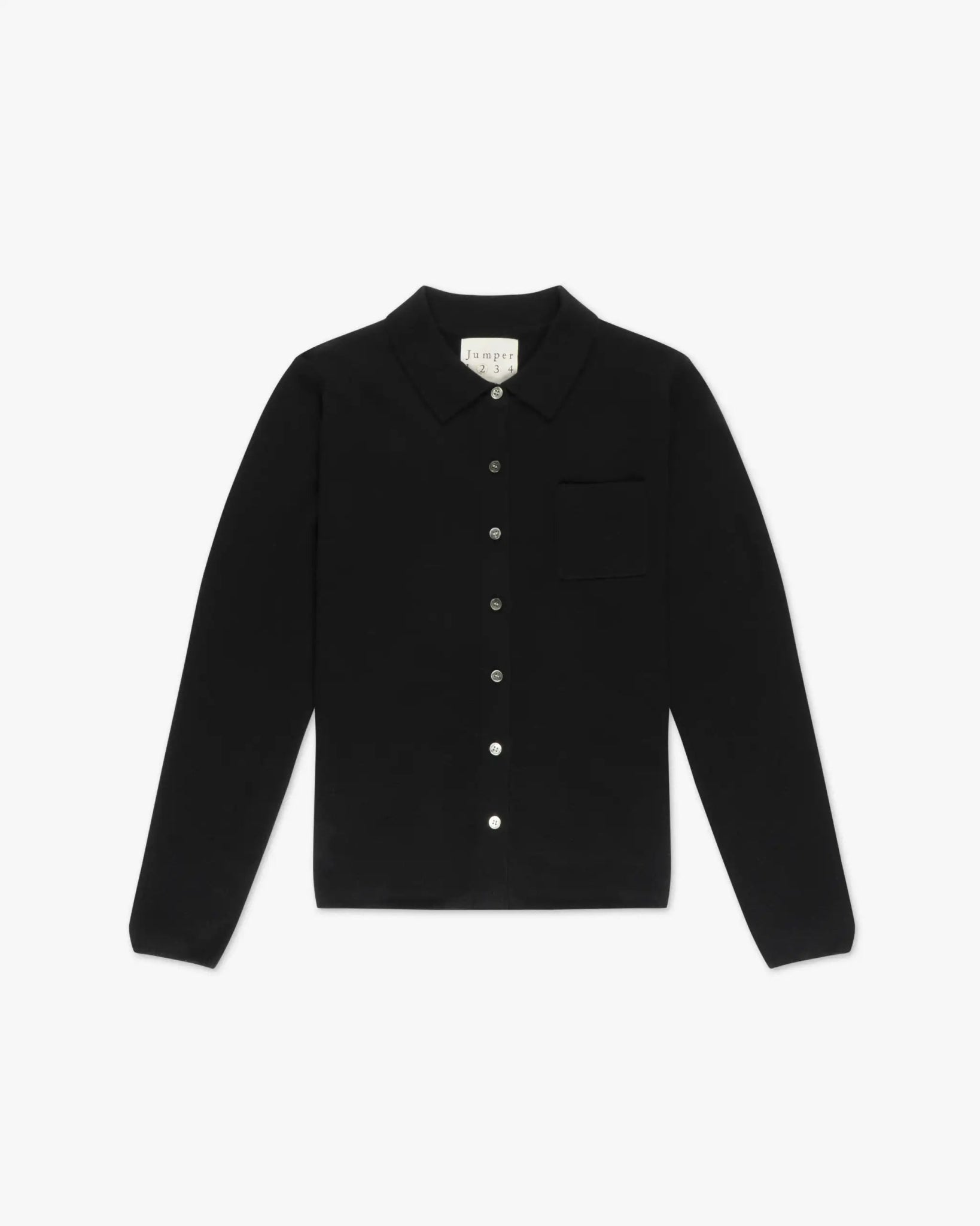Graviti Schwarzes Mini Cashmere Polo Shirt von 1234 Jumper - Knitwear JUMPER
