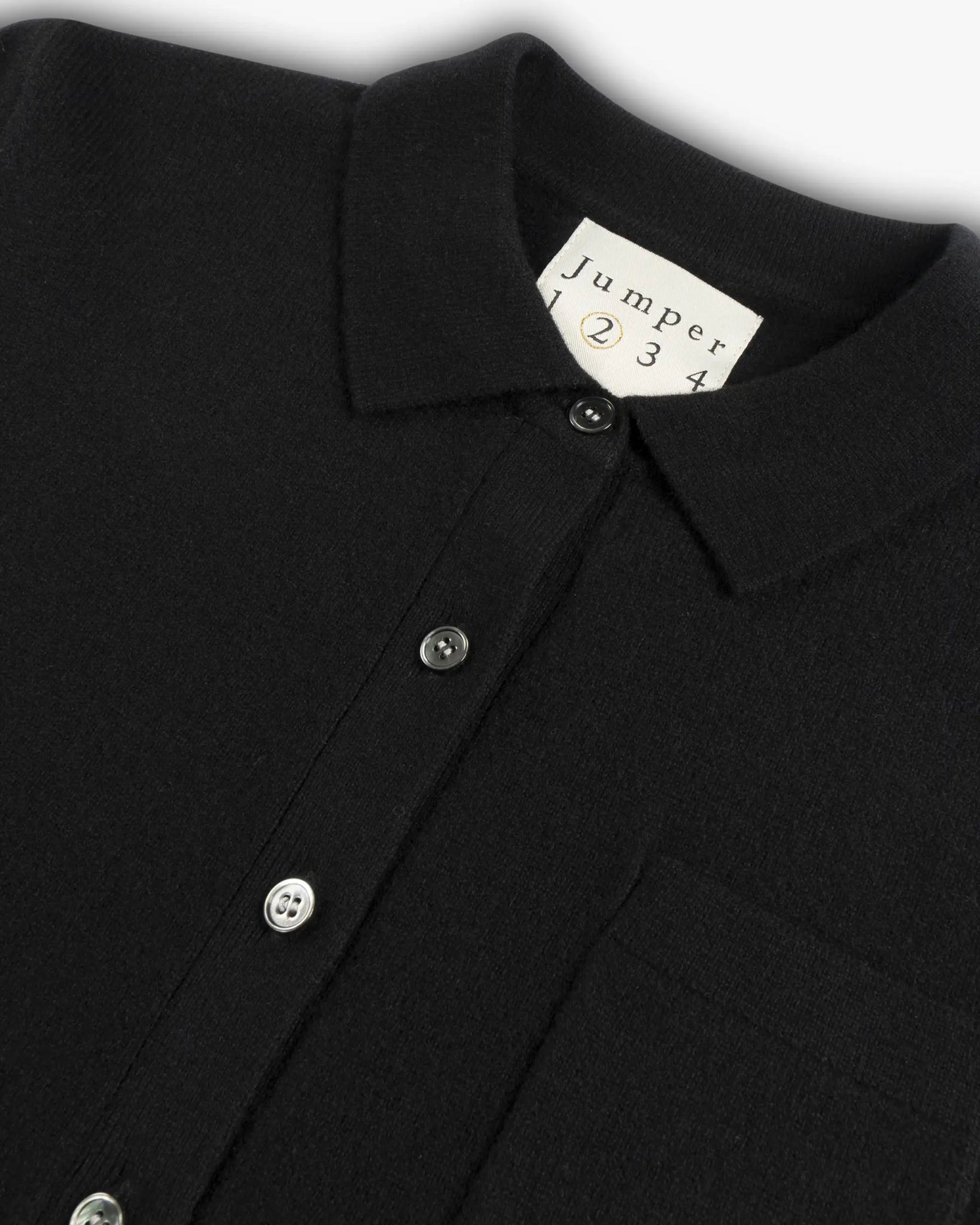 Graviti Schwarzes Mini Cashmere Polo Shirt von 1234 Jumper - Knitwear JUMPER