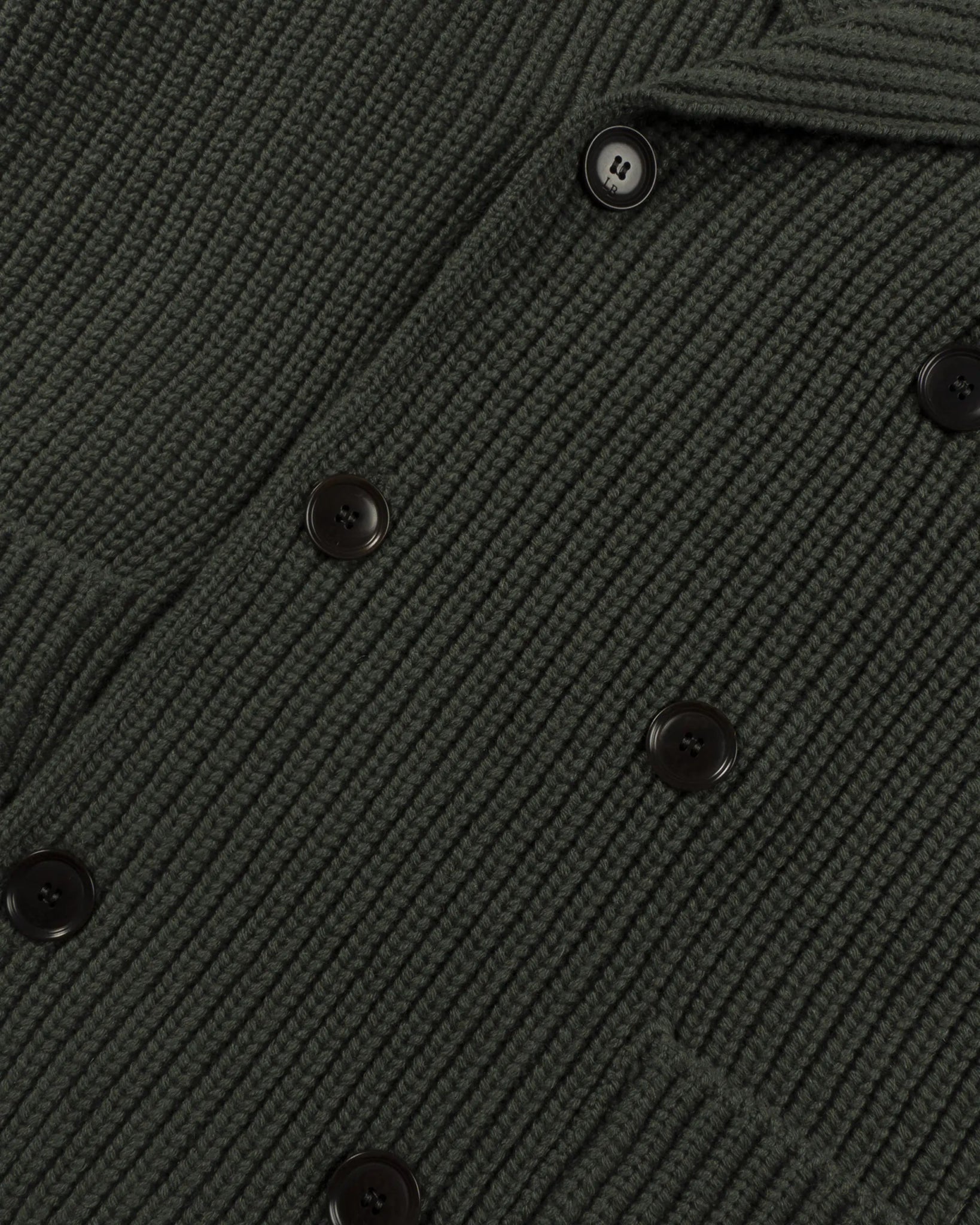 Grüne Cashmere Doublebreast Fisherman Cardigan von Luciano Barbera - Knitwear LUCIANO BARBERA