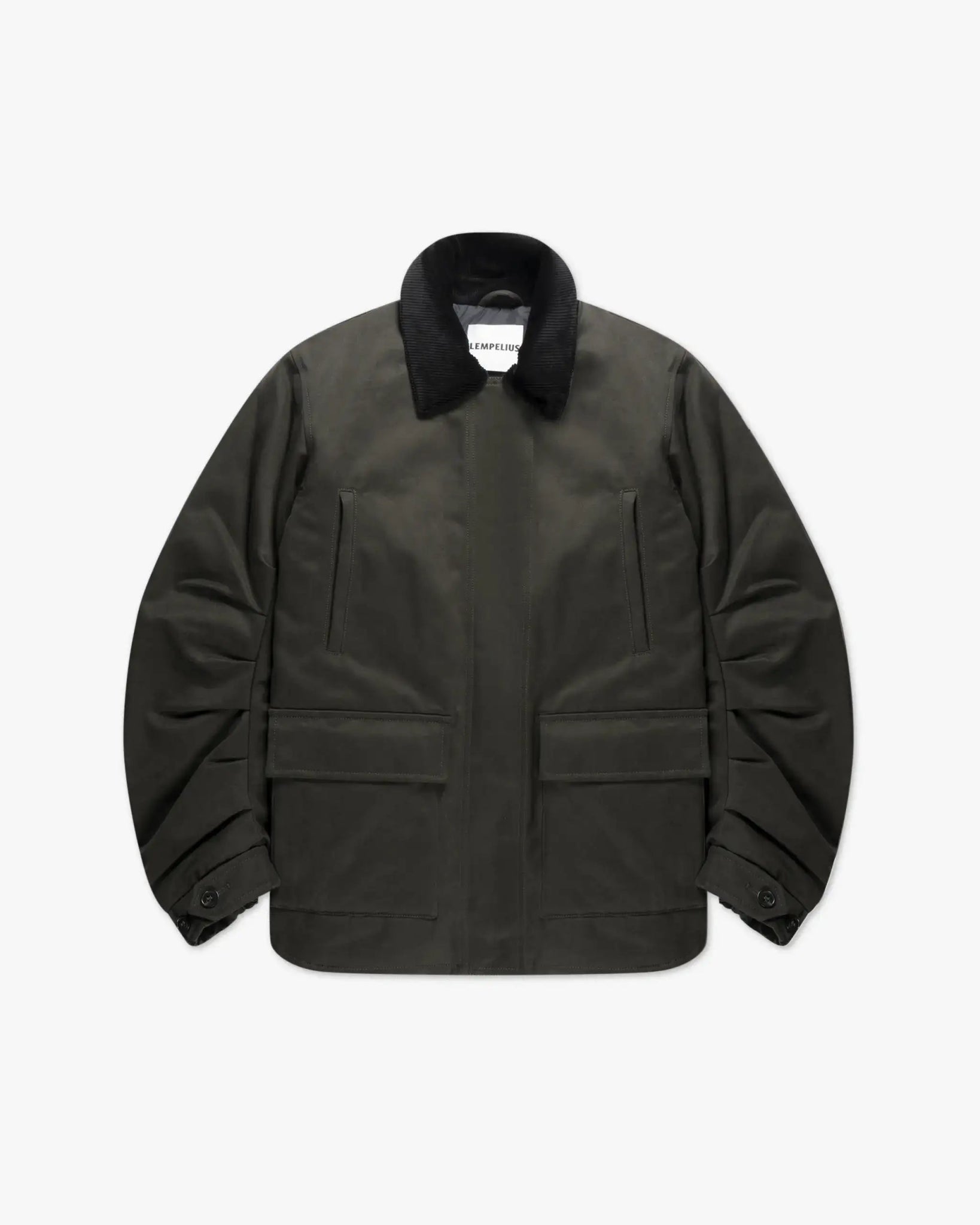 Grüne Twill Jacke mit Kordkragen von Lempelius - Coats & Jackets LEMPELIUS