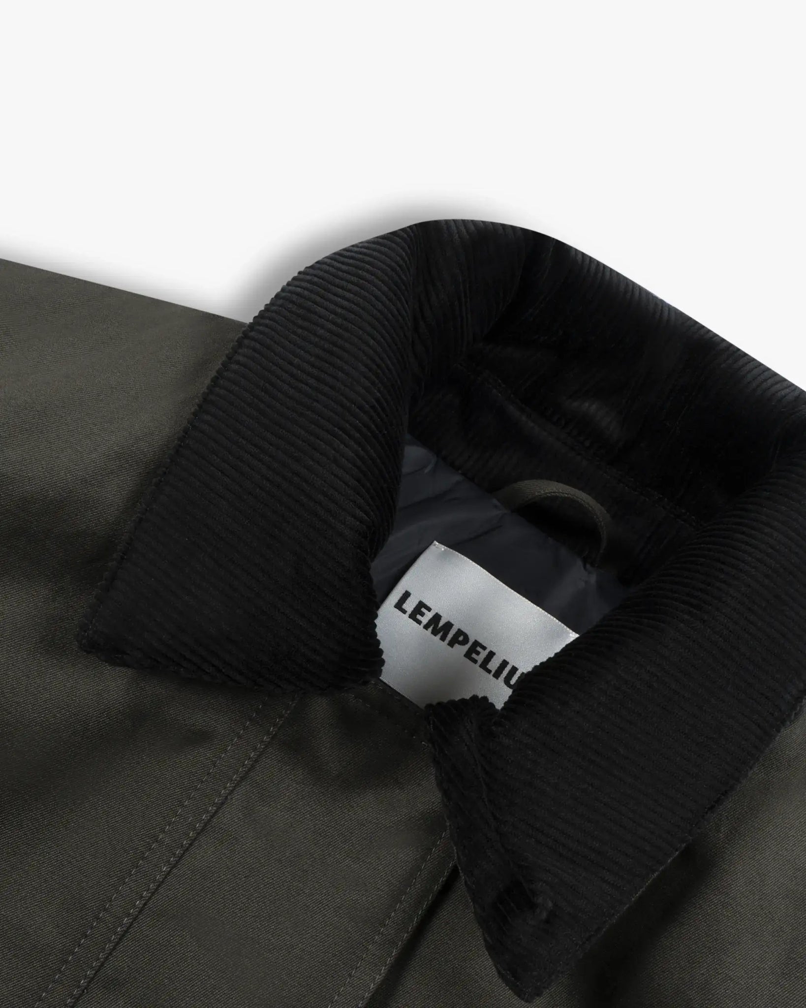 Grüne Twill Jacke mit Kordkragen von Lempelius - Coats & Jackets LEMPELIUS