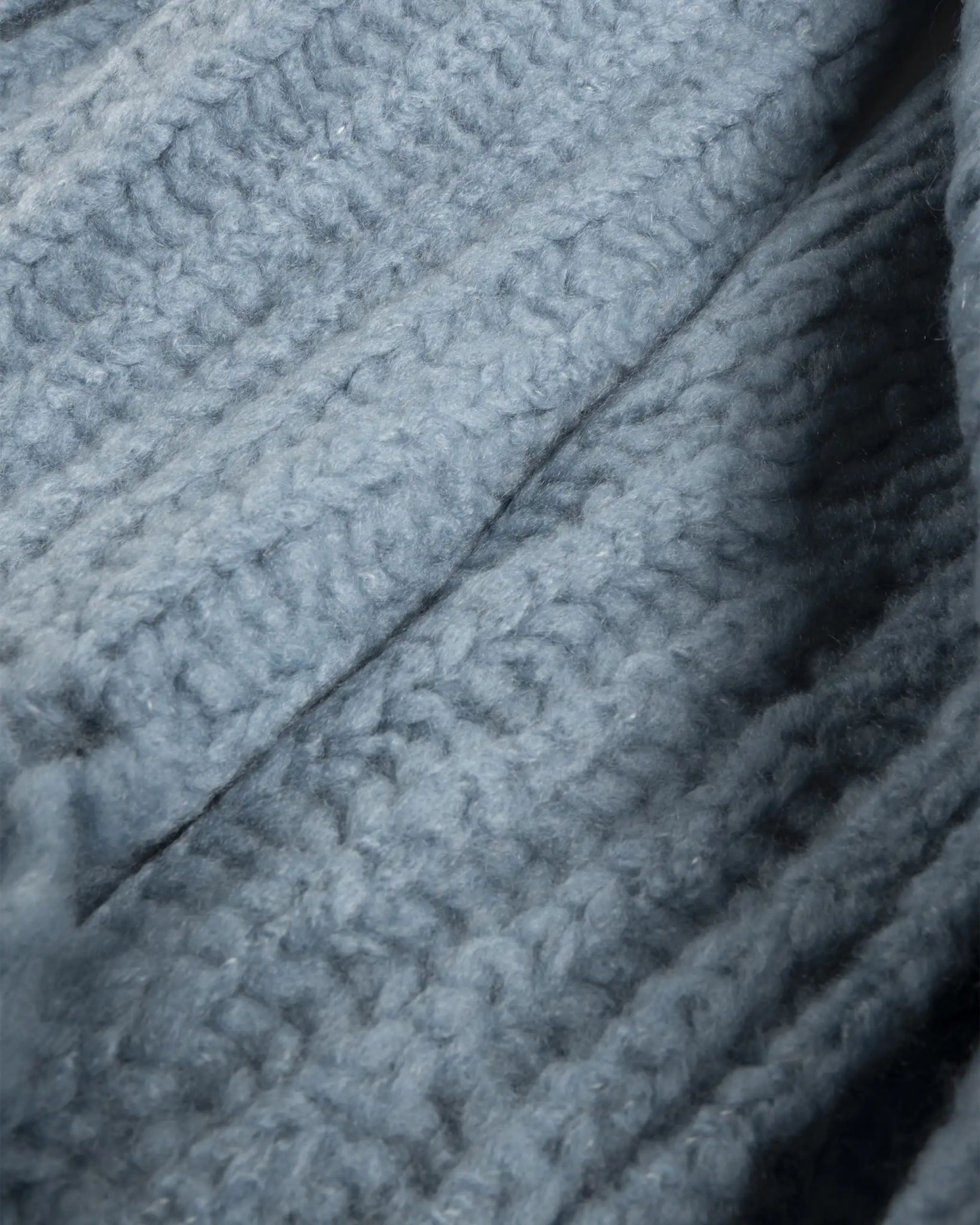 Hellblauer Grobstrick Schal mit Fransen von 8Cashmere - Accessories 8 CASHMERE