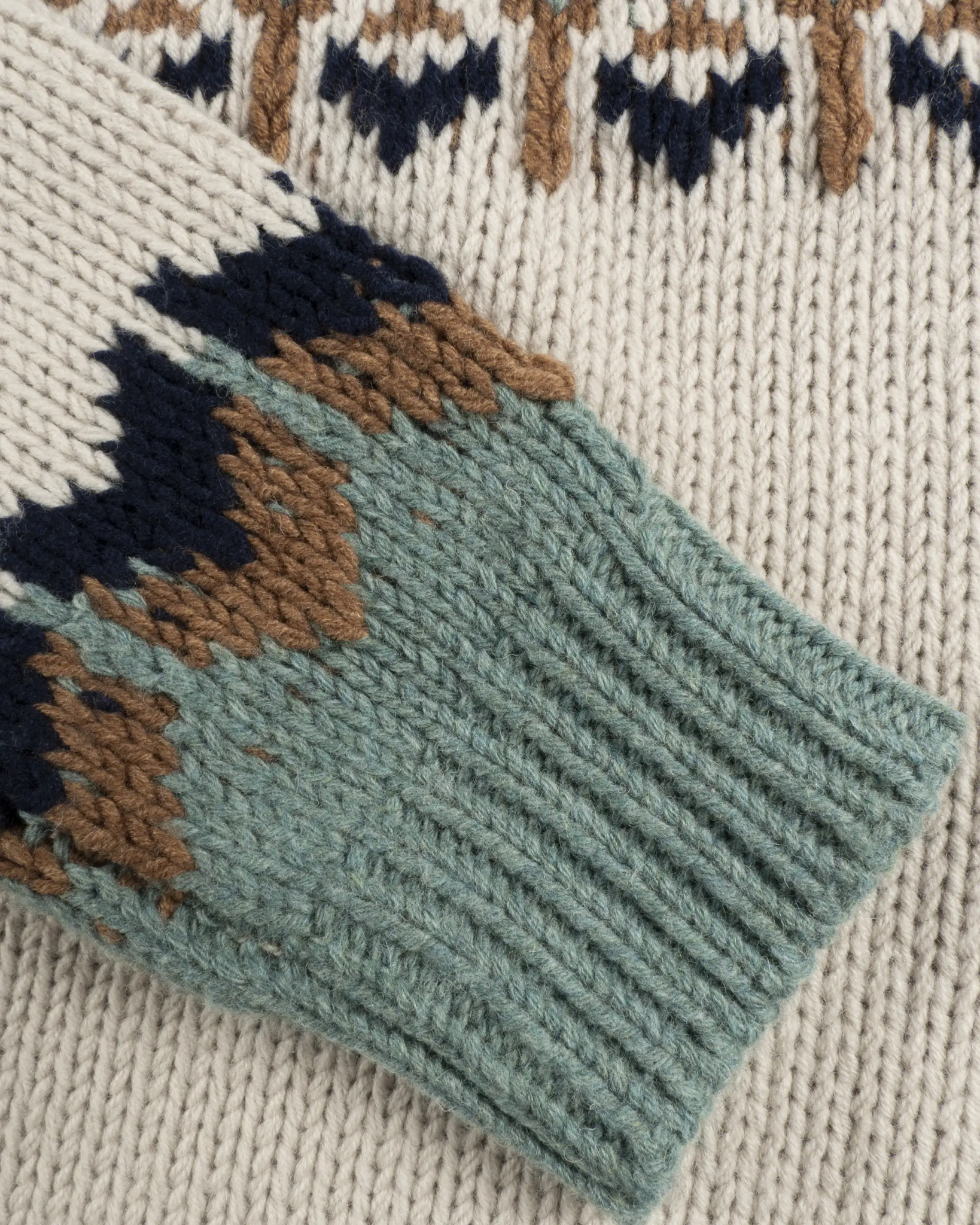 Iceblauer Norweger Grobstrick Turtle Pullover von Dondup - Knitwear DONDUP