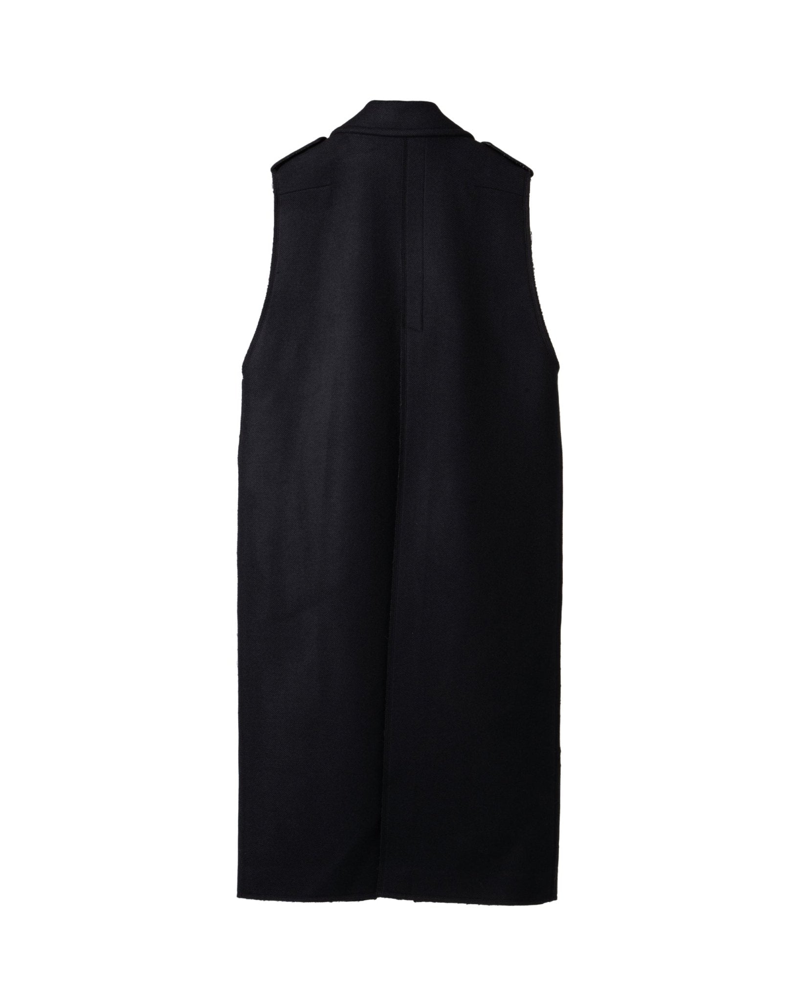 ISABEL BENENATO | LONG SLEEVELESS WOOL COAT - Coats & Jackets ISABEL BENENAT