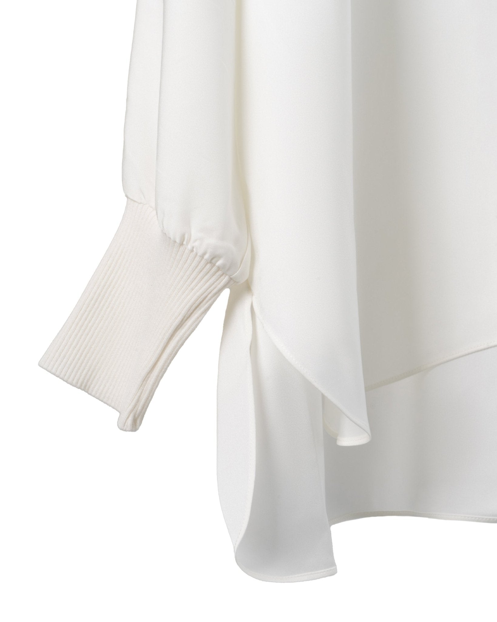 IVI COLLECTION | KNITTED V - STRETCH SILK BLOUSE - Blouses IVI Collection