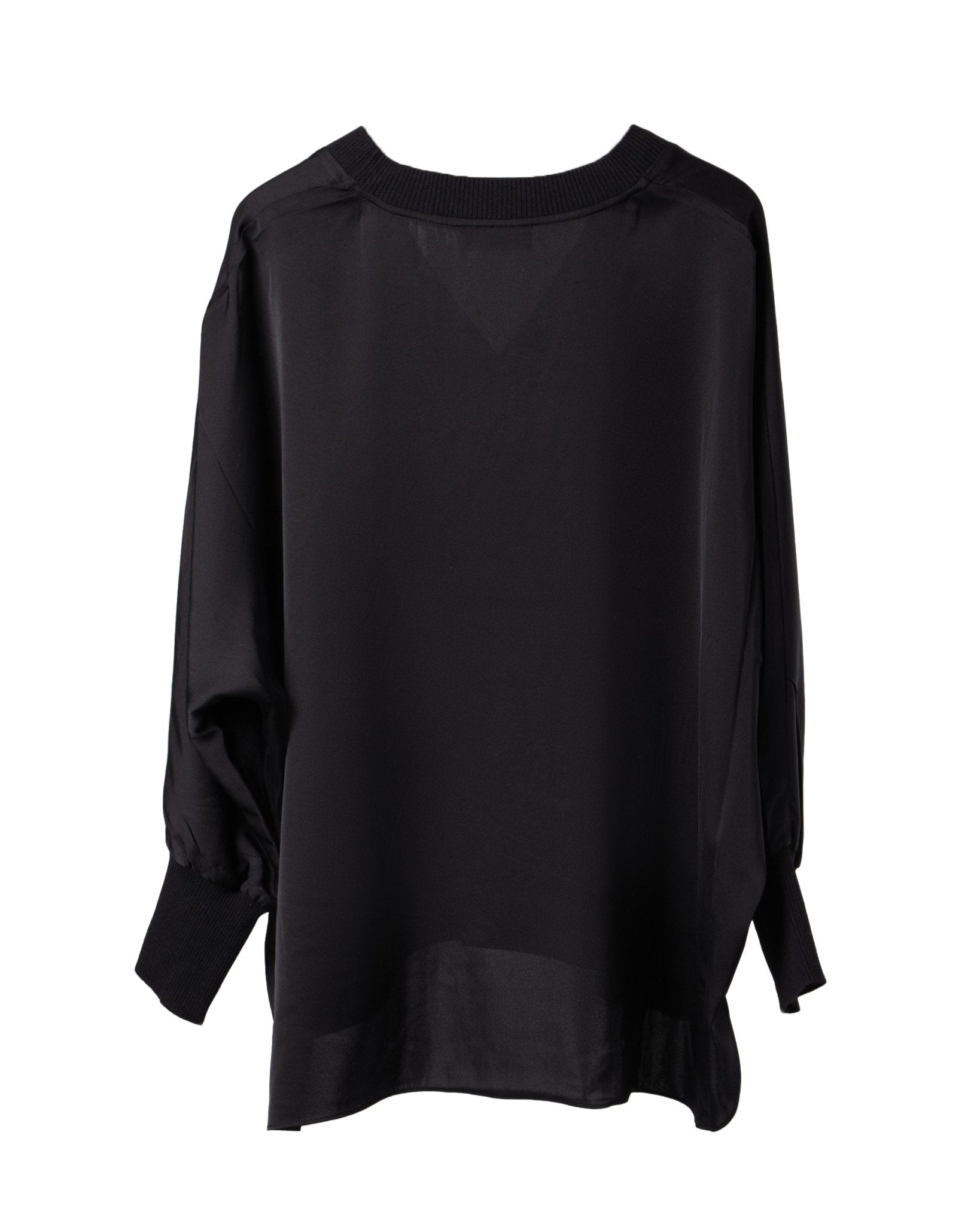 IVI COLLECTION | KNITTED V - STRETCH SILK BLOUSE - Blouses IVI Collection