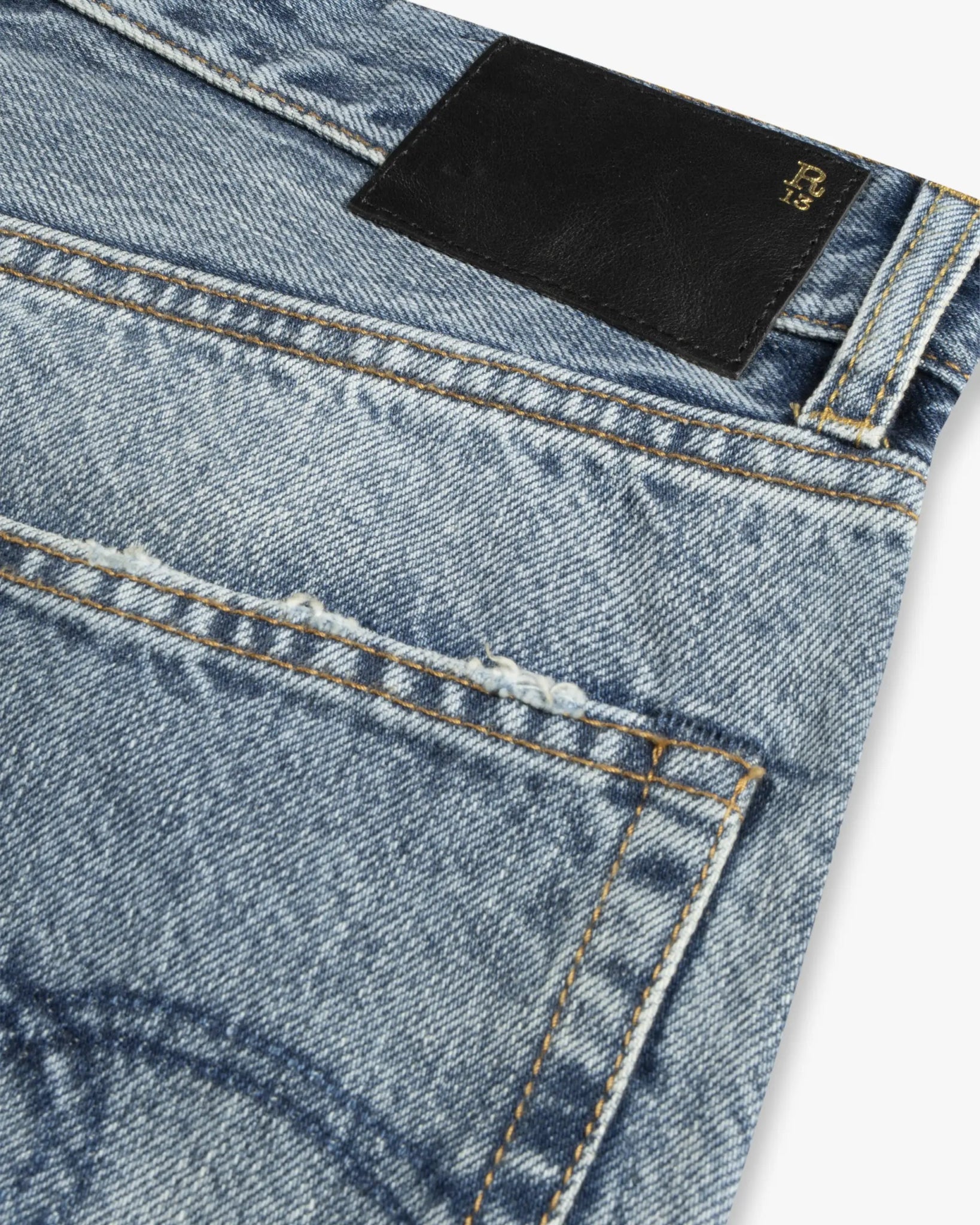 Jasperblaue Boyfriend Denim Jeans von R13 New York - Trousers R13 WOMEN