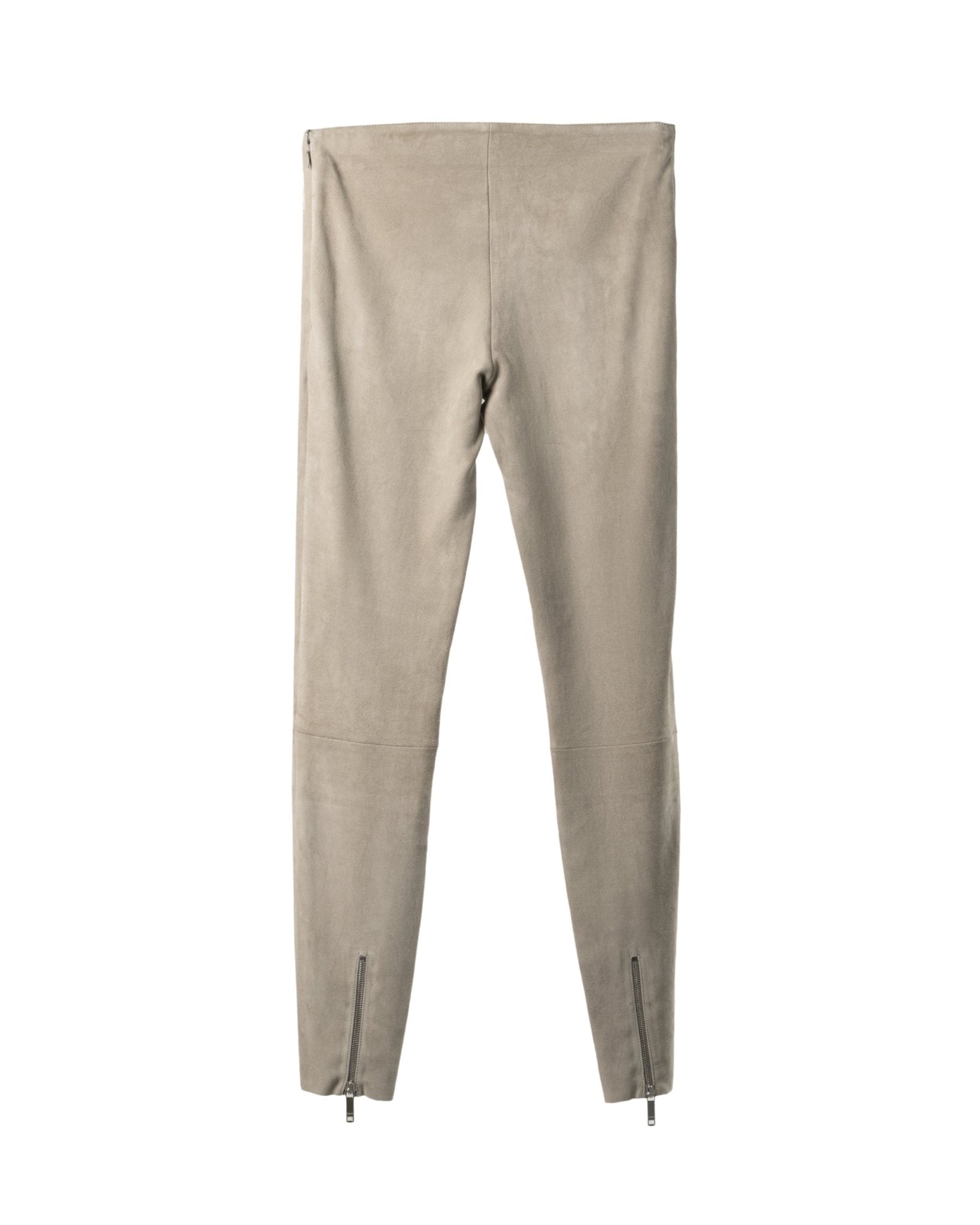 JITROIS | LEATHER LEGGING WITH ZIP TRIM - Trousers JITROIS