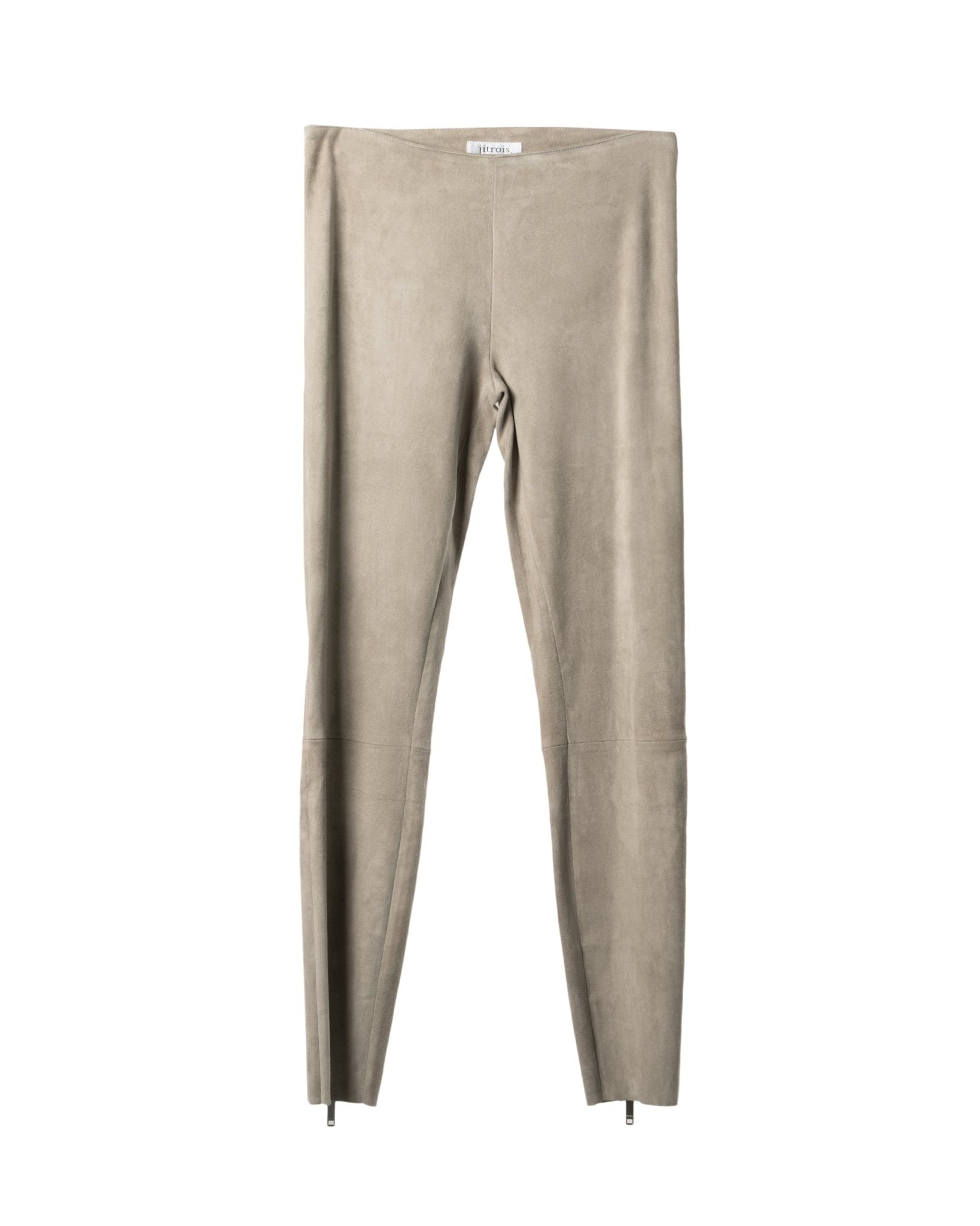 JITROIS | LEATHER LEGGING WITH ZIP TRIM - Trousers JITROIS