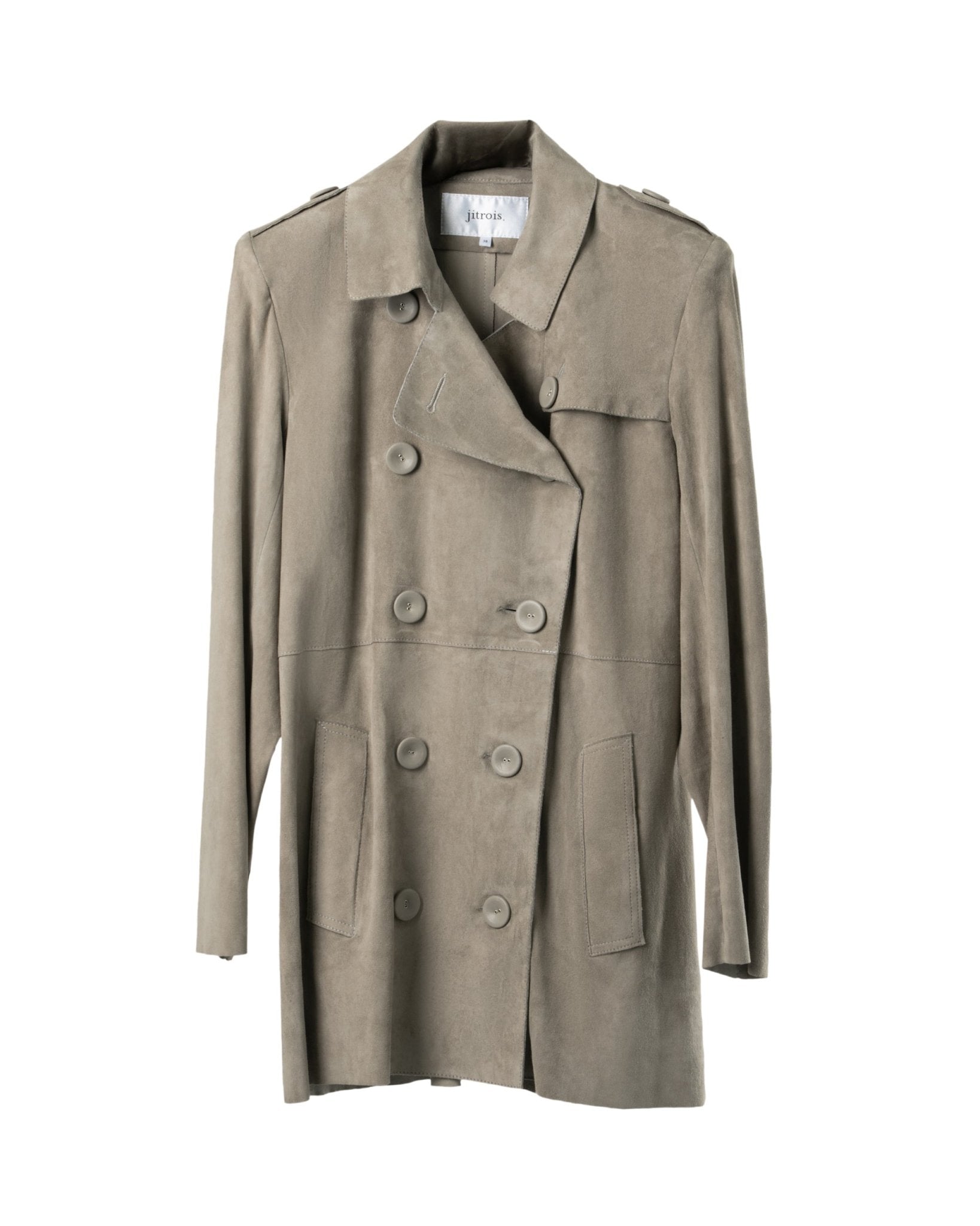 JITROIS | SHORT SOFT SUEDE TRENCHCOAT - Coats & Jackets JITROIS
