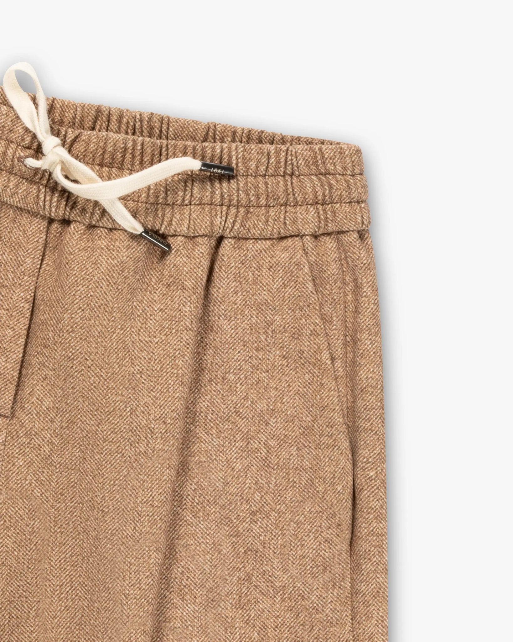Jogginghose mit Fischgrätenmuster Melange von Circolo - Trousers CIRCOLO 1901
