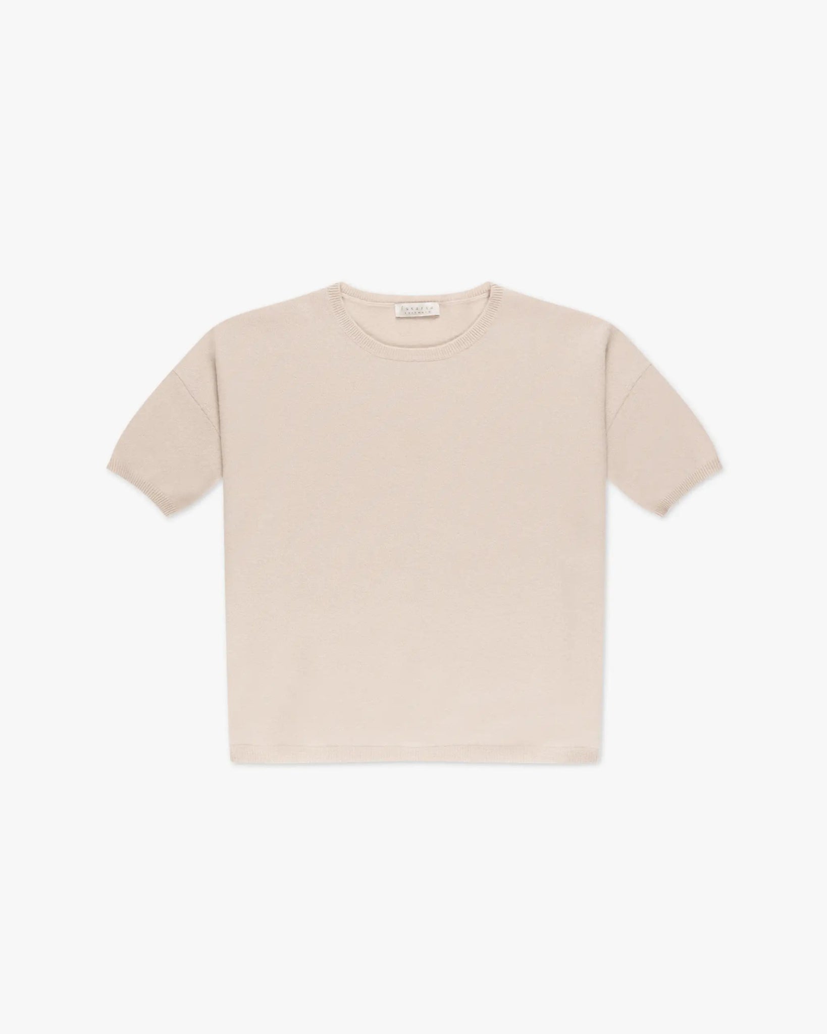 Jute 2 Fädiger Cashmere Halbarm Boxy Rundhals von Lunaria - Knitwear LUNARIA