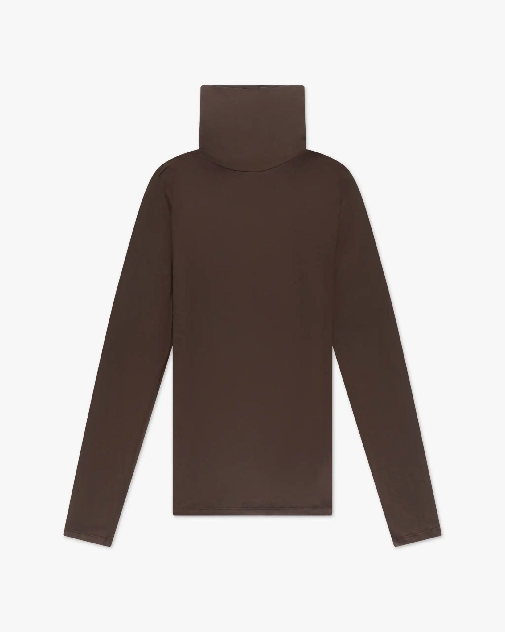 Kaffeefarbener Körpernaher Shirt Rolli von Majestic Filatures Deluxe - Shirts MAJESTIC