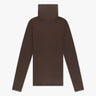 Kaffeefarbener Körpernaher Shirt Rolli von Majestic Filatures Deluxe - Shirts MAJESTIC