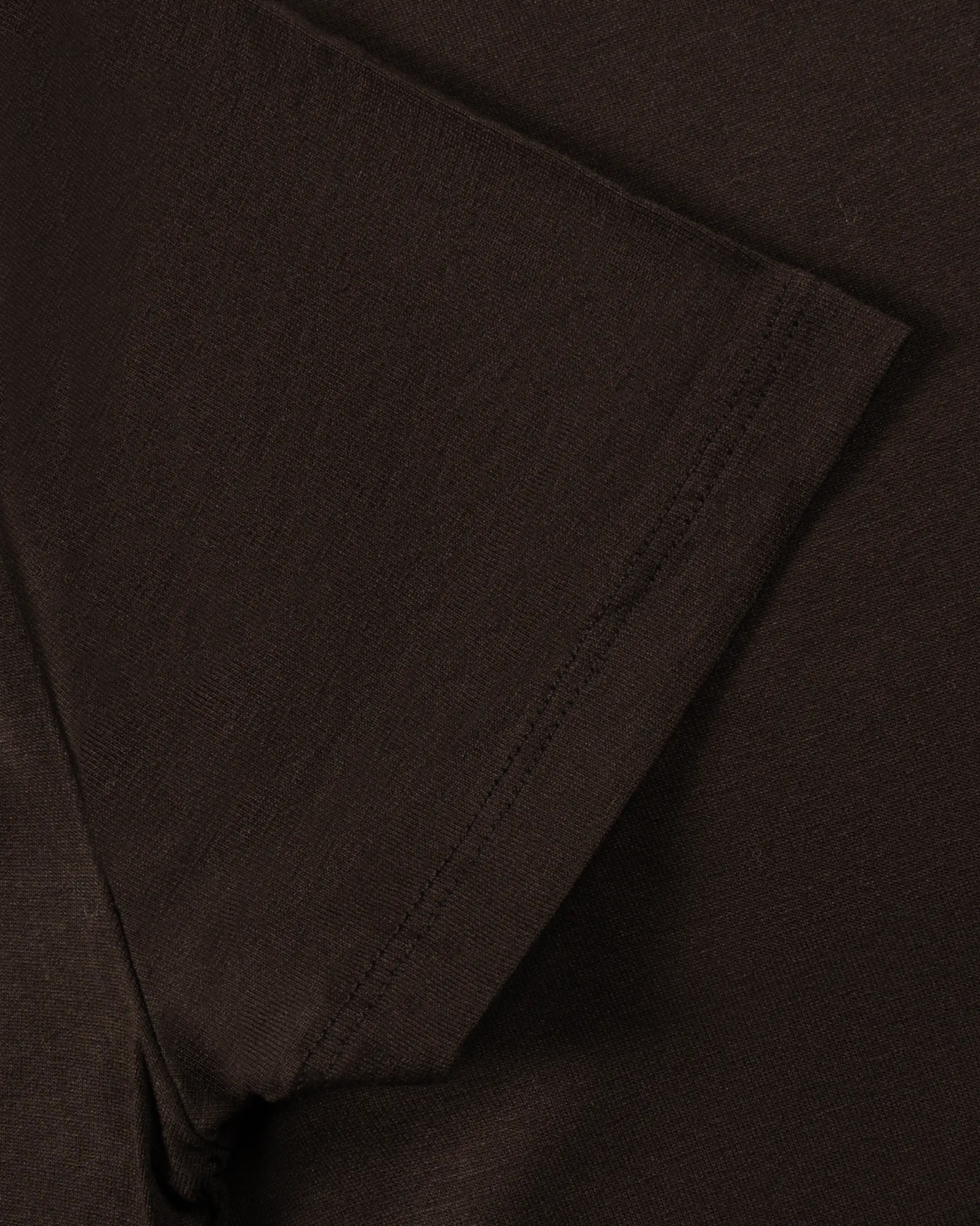 Kaffeefarbenes Halbarm Rundhals Basic Shirt von Majestic Filatures - Shirts MAJESTIC