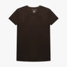 Kaffeefarbenes Halbarm Rundhals Basic Shirt von Majestic Filatures - Shirts MAJESTIC